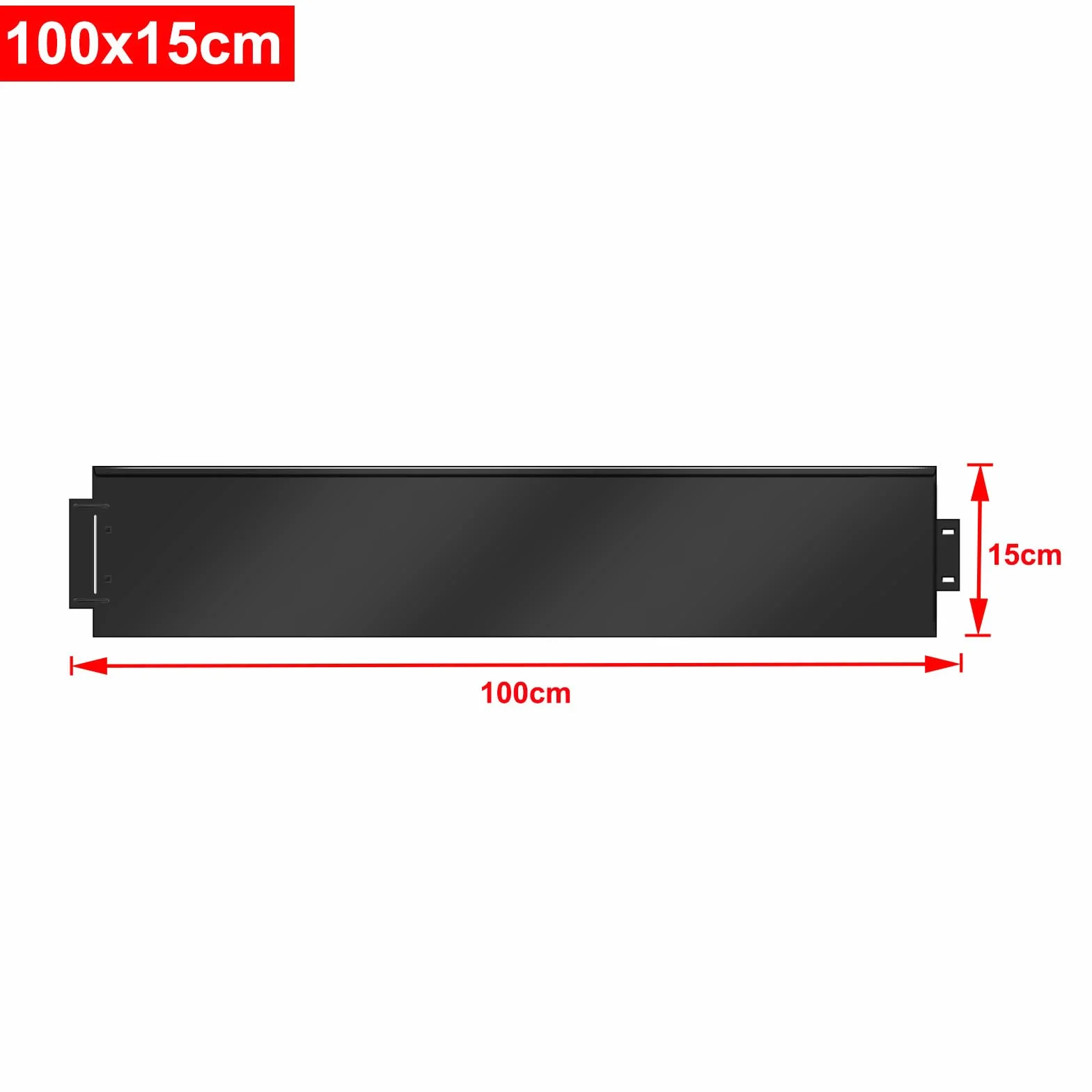 UISEBRT Krawędź trawnika, metalowa, ocynkowana, 50 m, 100 x 15 cm – 50 x obramowanie rabatki, krawędź do koszenia, palisada, czarne (długość 50 m – wysokość 15 cm)