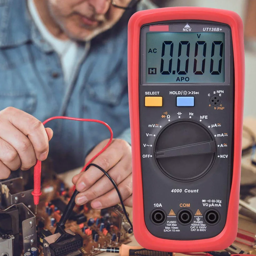 UNI T UT136B Przenośny Multimetr Cyfrowy Auto Range Multimetr Cyfrowy Tester Rezystancji Pojemności Automatyczne Zasilanie Solidny Trwały Dla Elektrotechniki