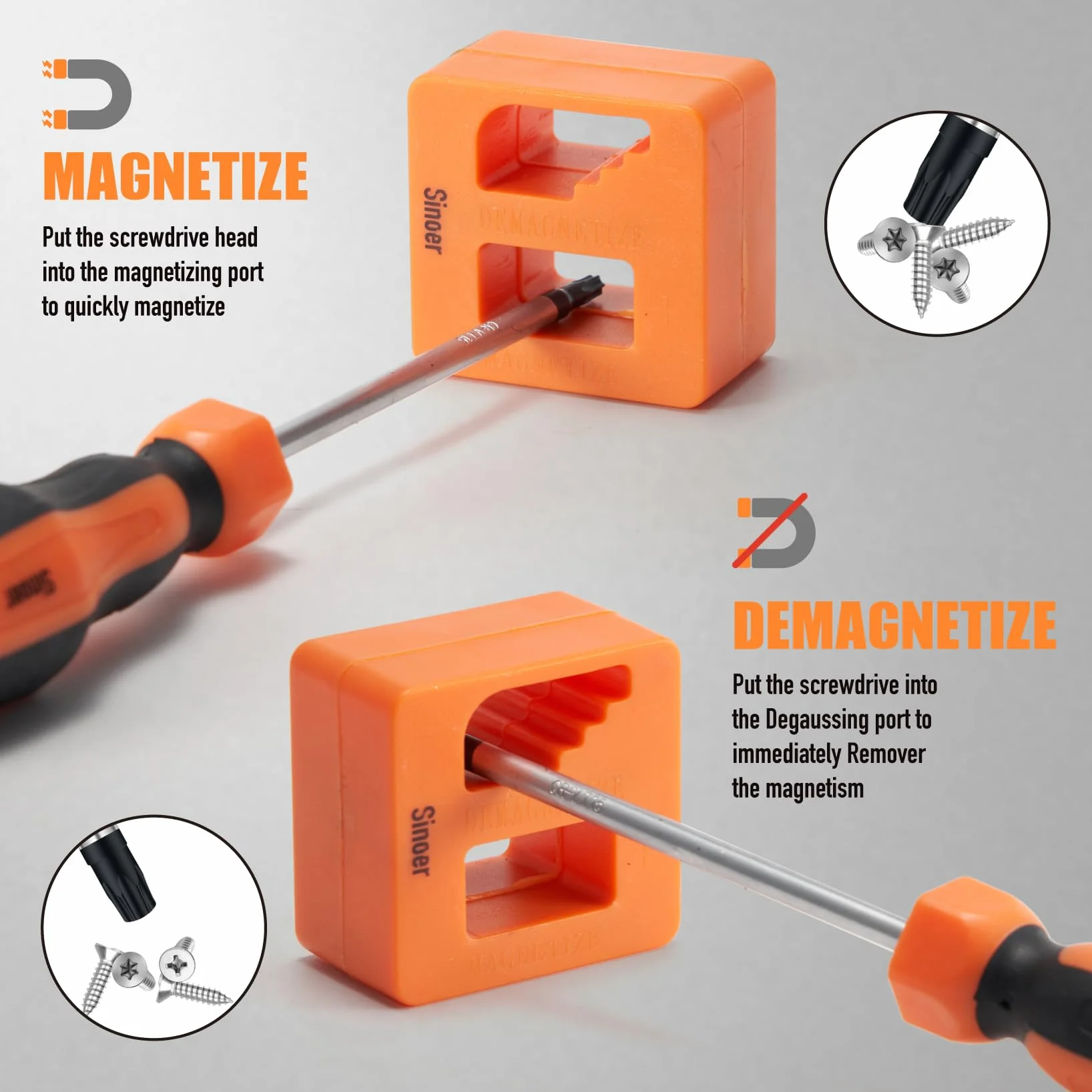 Sinoer 70-częściowy zestaw wkrętaków magnetycznych z etui, zawiera rowki, Phillips, Torx, sześciokątny, kwadratowy, Pozidriv i precyzyjny zestaw śrubokrętów, narzędzia prezenty dla mężczyzn