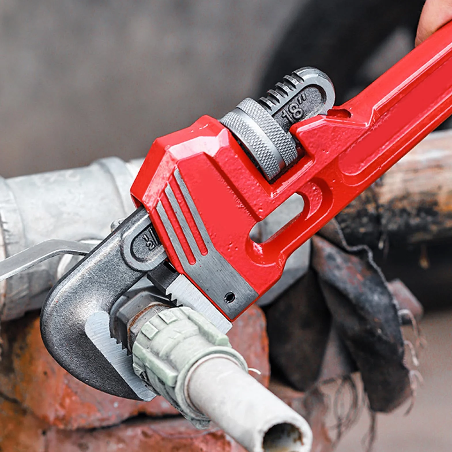 Klucz do rur o dużej wytrzymałości – regulowany klucz hydrauliczny do rurociągów, profesjonalne narzędzie dla hydraulików, prosta konstrukcja zapewniająca niezawodny chwyt i moment obrotowy
