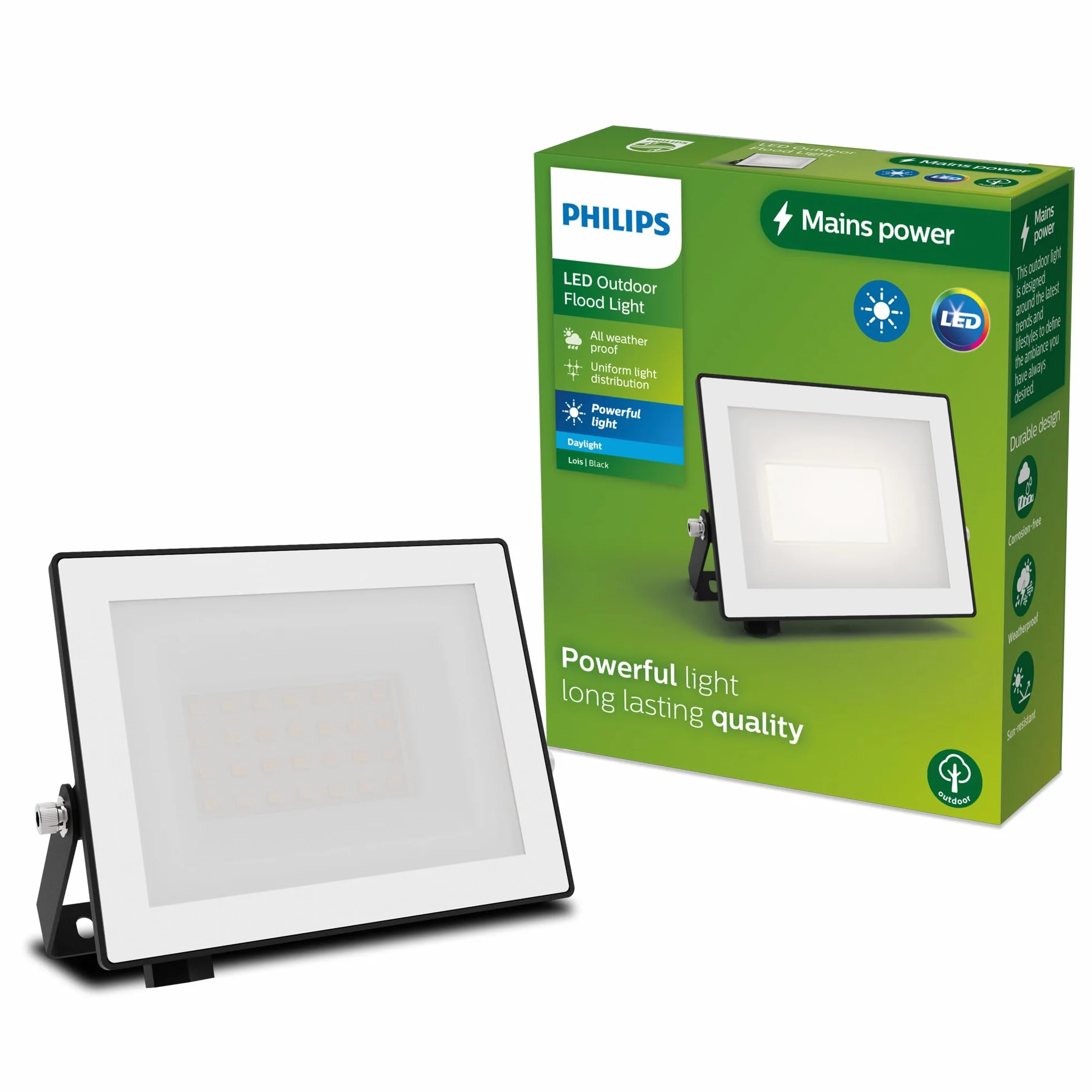 Philips Lois Zewnętrzna Lampa Floodlight, 20 W, 5000 K, Czarna