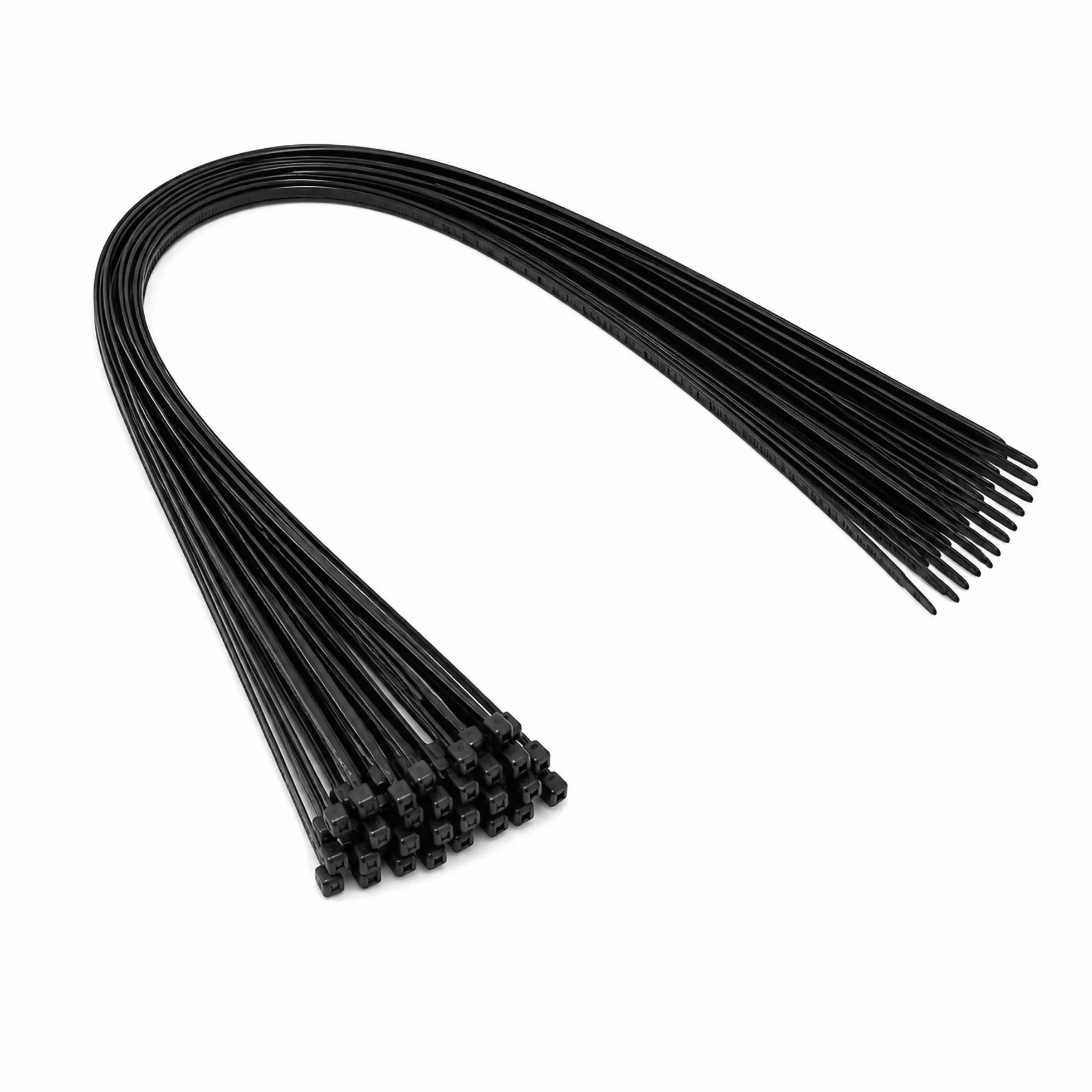 Opaski kablowe - 920 mm x 4,8 mm - 91.4 cm Premium Tie Wraps - Bardzo długie nylonowe opaski na zamek błyskawiczny (10, czarne)