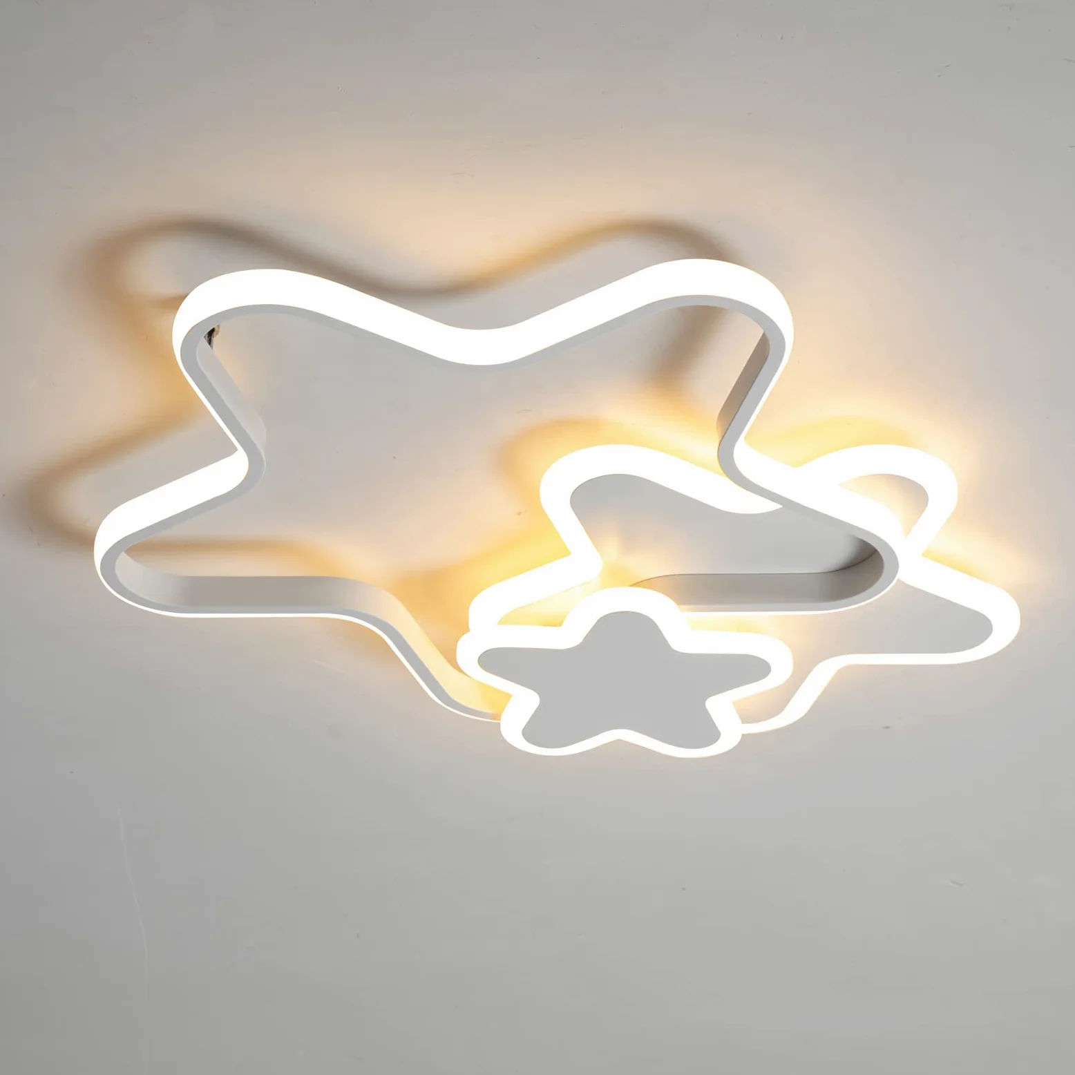 Lampa sufitowa LED, 50 CM 30 W ściemnialna lampa do pokoju dziecięcego z pilotem, dziecięca naturalna gwiazda Elementy lampy sufitowe pasujące do dziecięcej sypialni i salonu
