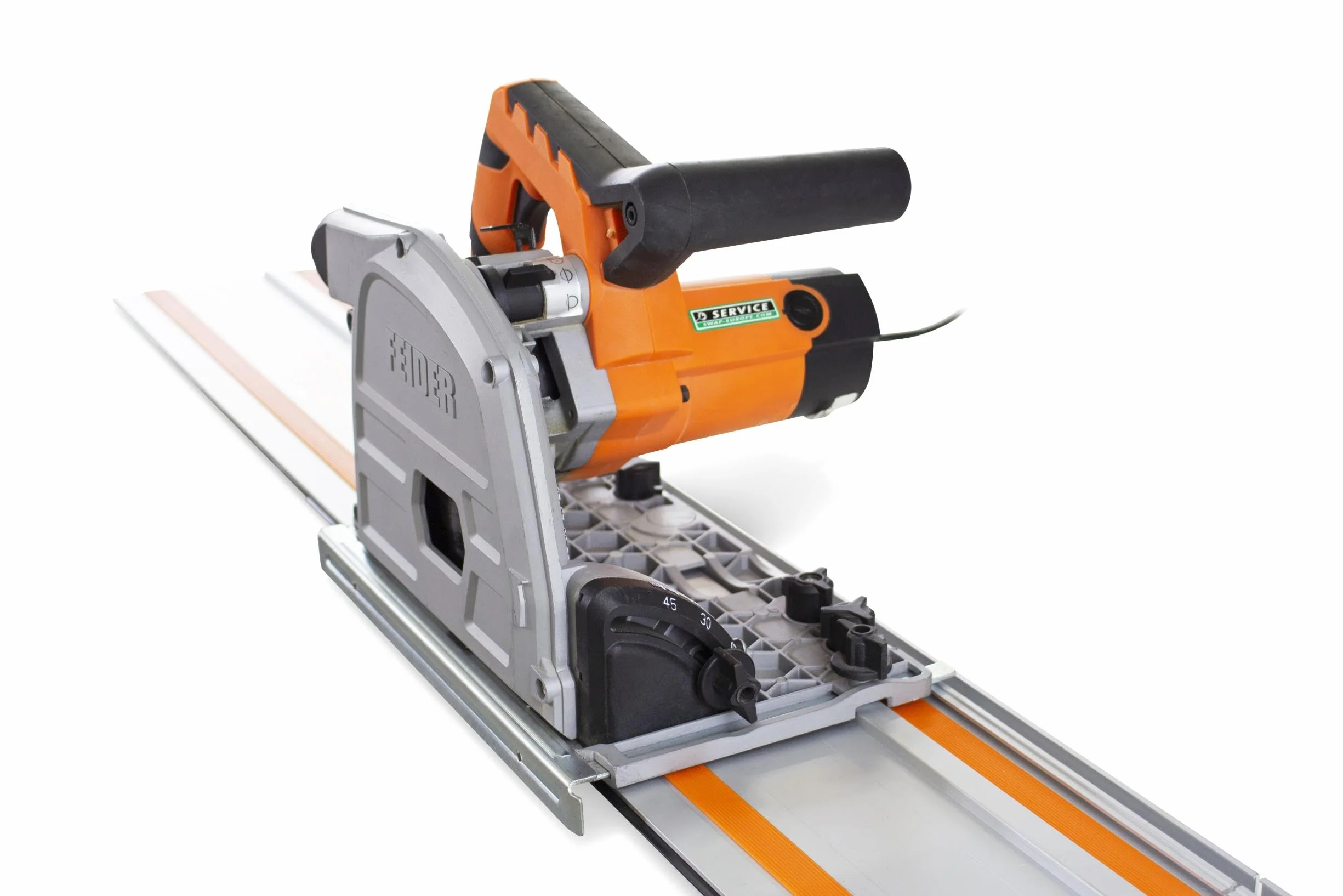 FEIDER FS1612–1 wielofunkcyjna pilarka tarczowa z prowadnicą 1400 W – średnica tarczy 165 mm – prędkość obrotowa regulowana w zakresie od 2000 do 5000 obr./min – głębokość cięcia 54 mm