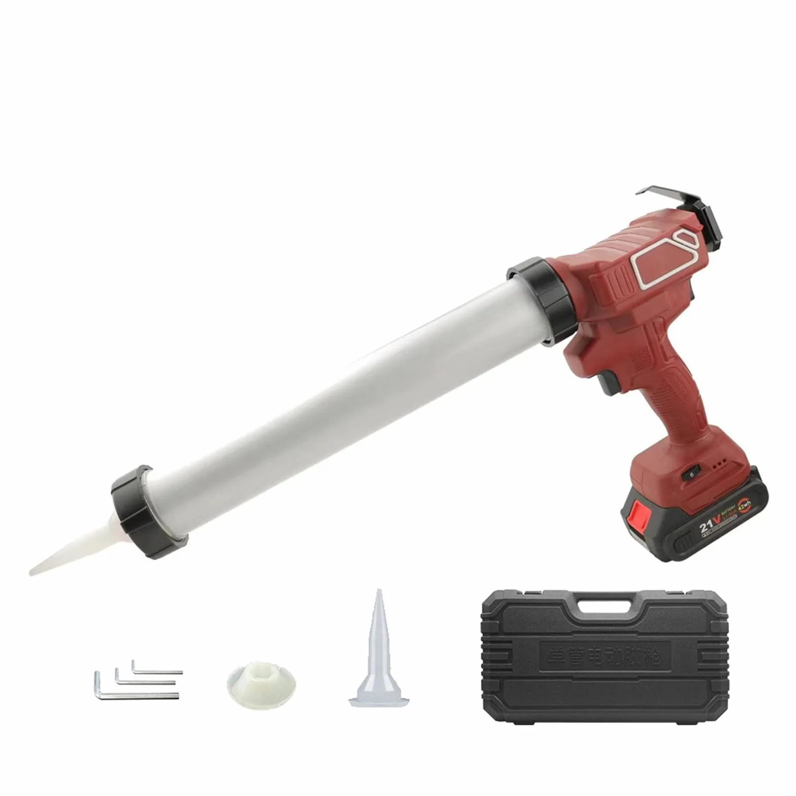 Generic Bezprzewodowy Pistolet do Uszczelniania Mocny 6-biegowy Elektryczny Pistolet do Kleju Napraw w Domu Lekka, Kompaktowa Konstrukcja