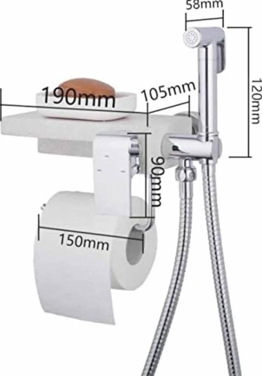 Kran bidet baterie bidet bateria toaletowa bidet spryskiwacz prysznicowy wielofunkcyjny bidet toaleta krany do łazienki uchwyt na półkę