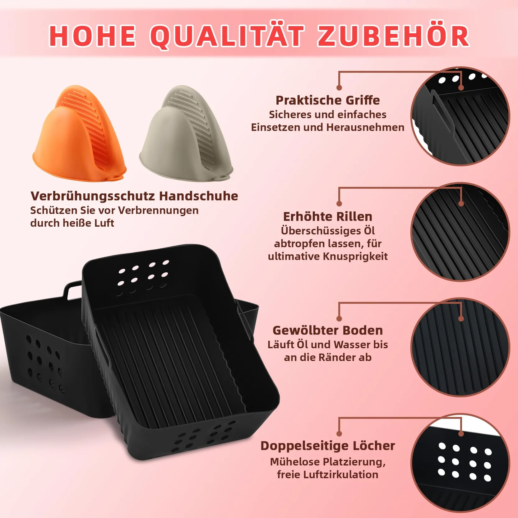Silikonowa forma do frytkownicy na gorące powietrze Ninja Double Stack XL SL400EU Foodi Max Dual Zone AF400EU AF300EU 7,6 9,5 l Akcesoria Airfryer