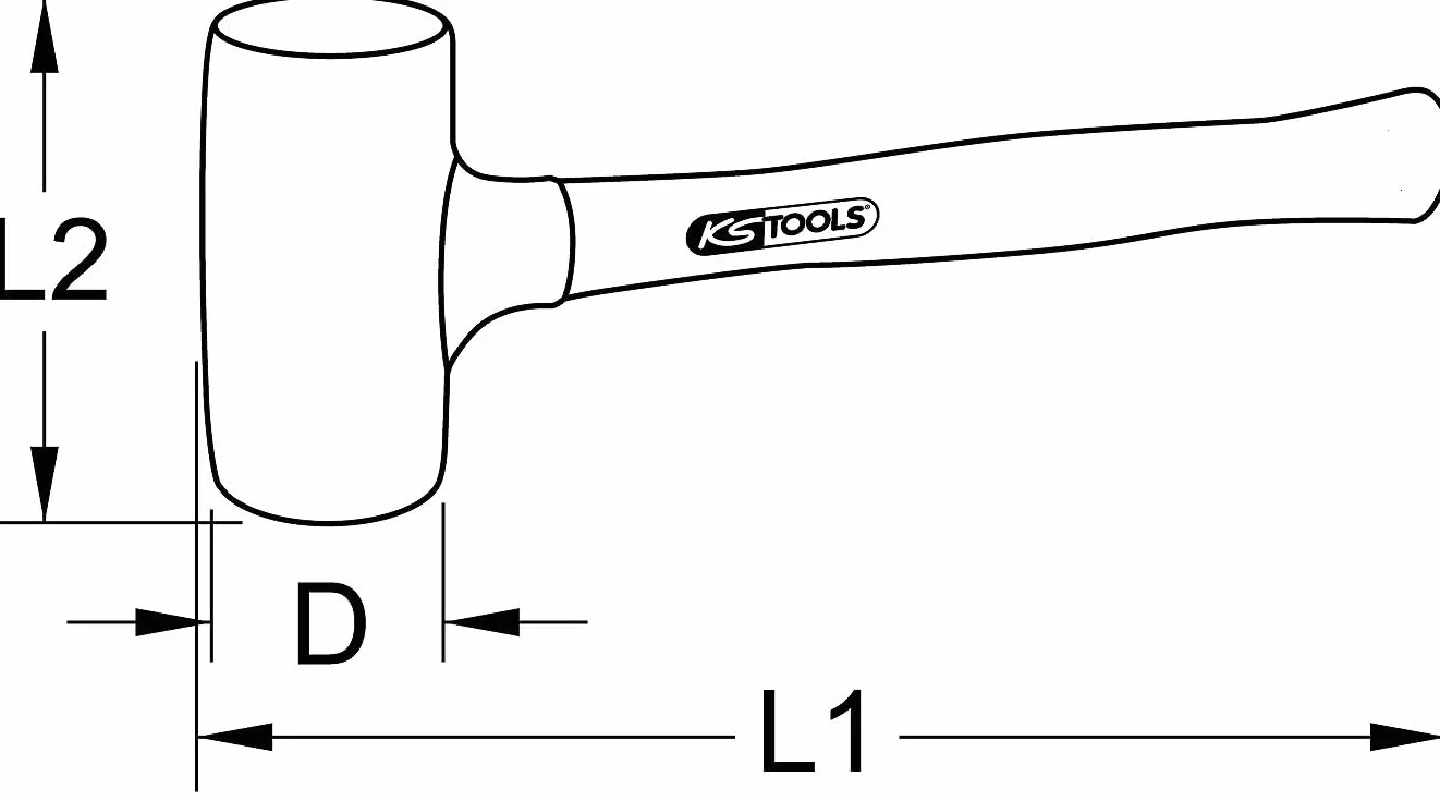 KS Tools 140.5258 Mlotek bezodrzutowy, 1720g