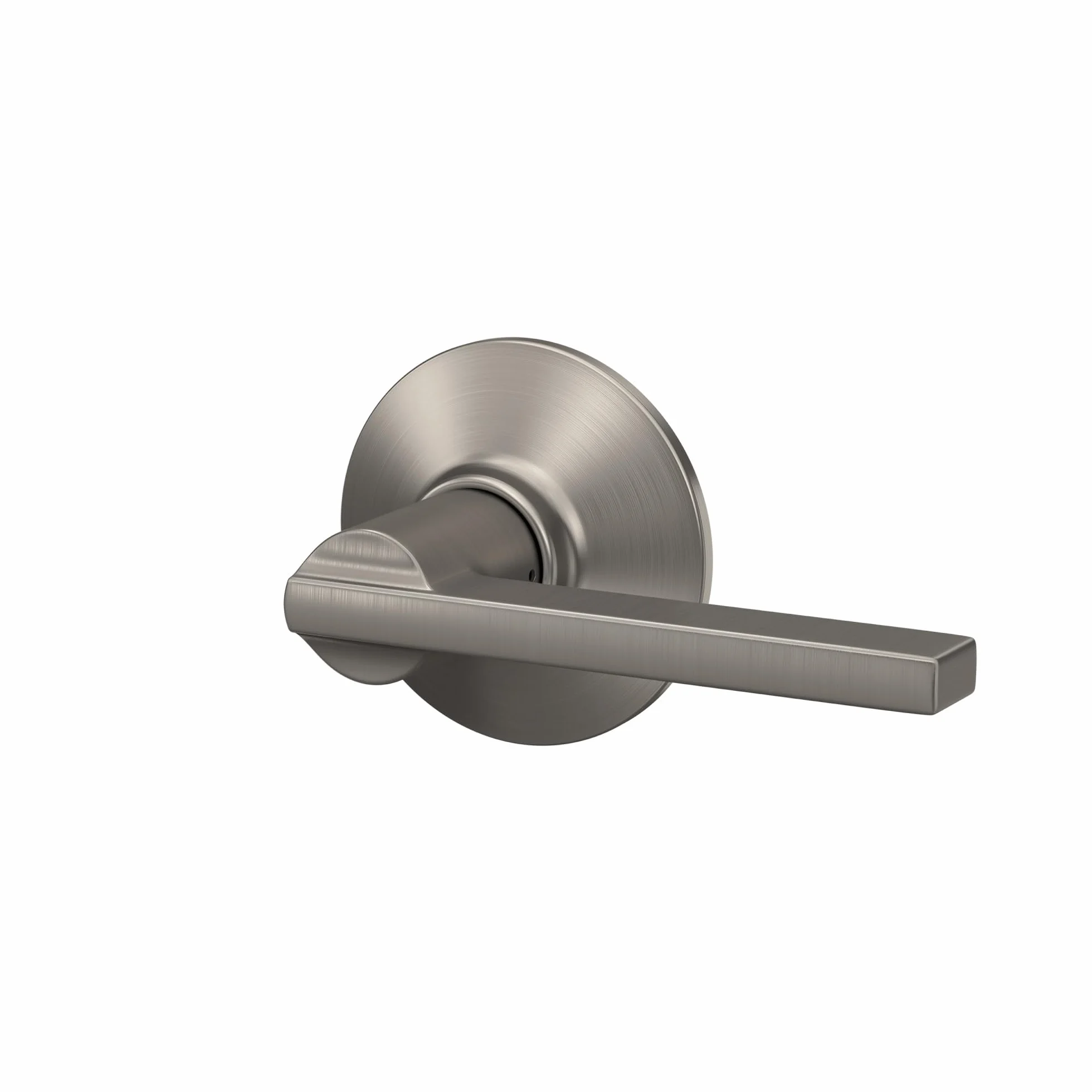 Schlage F10 LAT 619 Latitude Door Lever, Hall & Closet Passage Lock, Satin Nickel