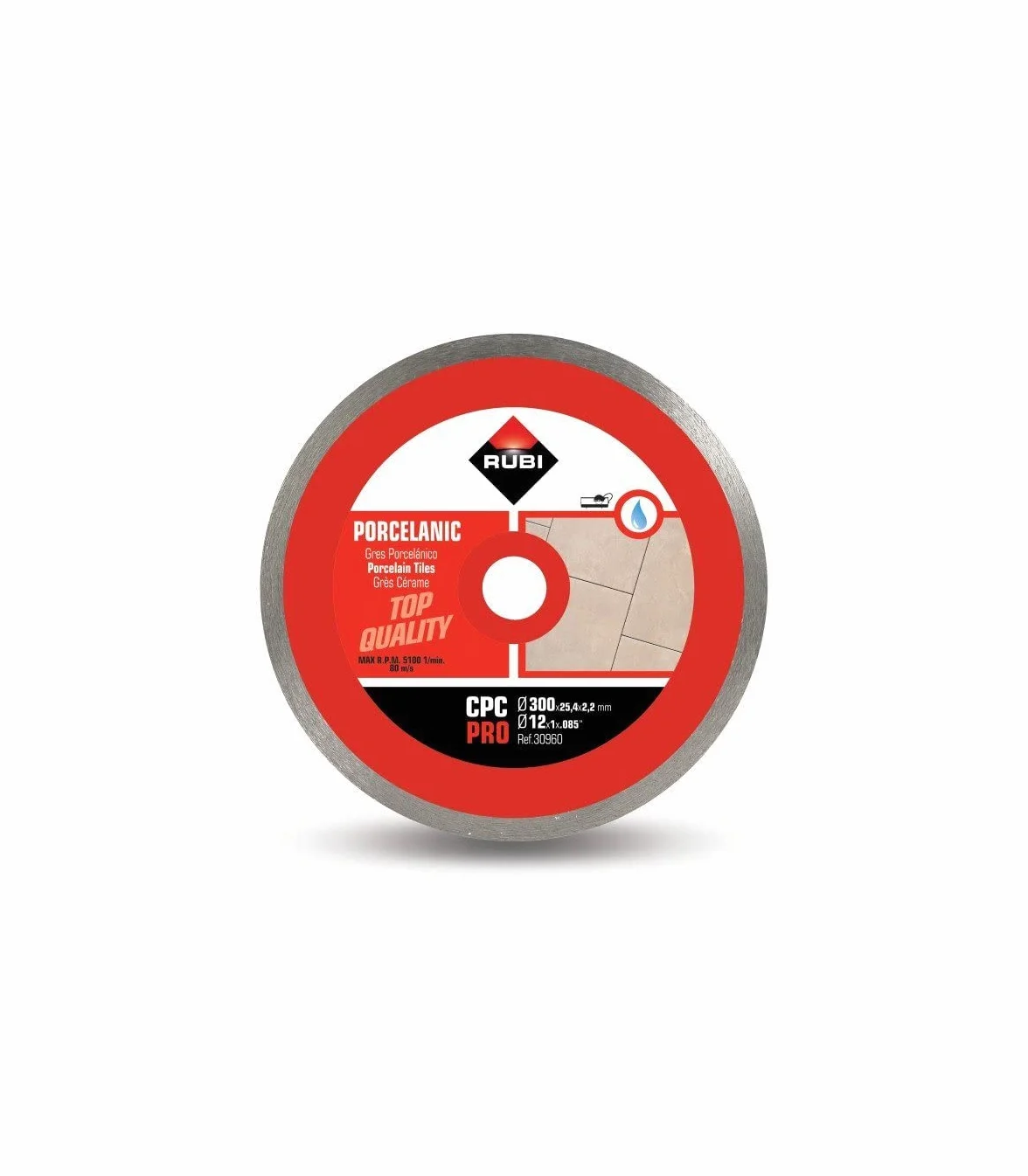 Rubi Porcelana Cutting diamentowa tarcza do cięcia CPC2 300 mm, 12''- 30960 **U.K.IMPORT**
