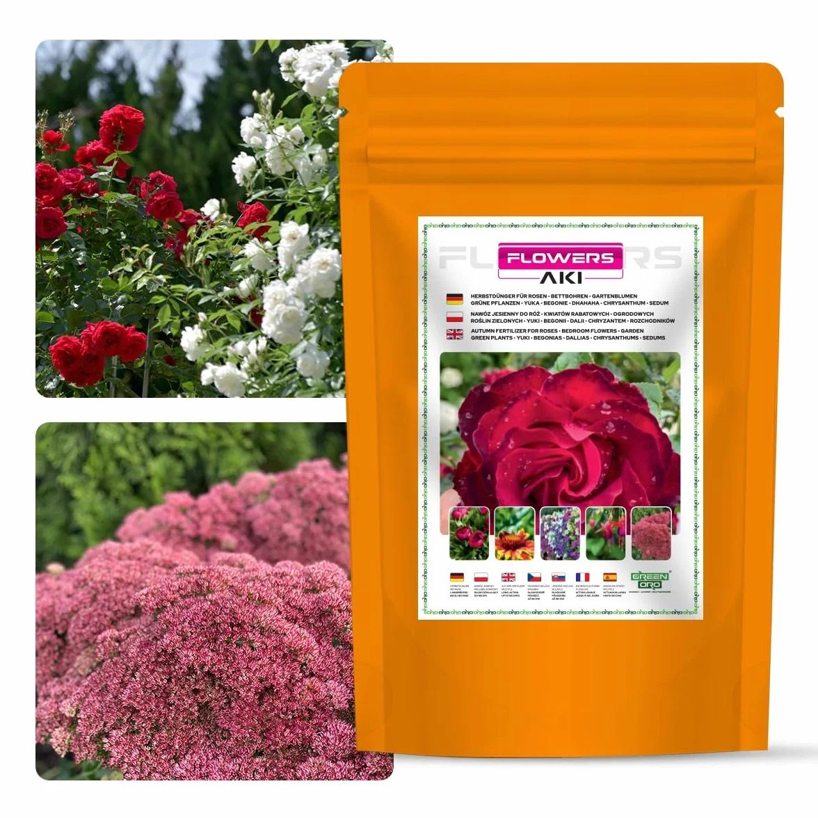 FLOWERS AKI 1,5KG - Jesienny nawóz idealny dla róż, kwiatów i roślin ozdobnych.