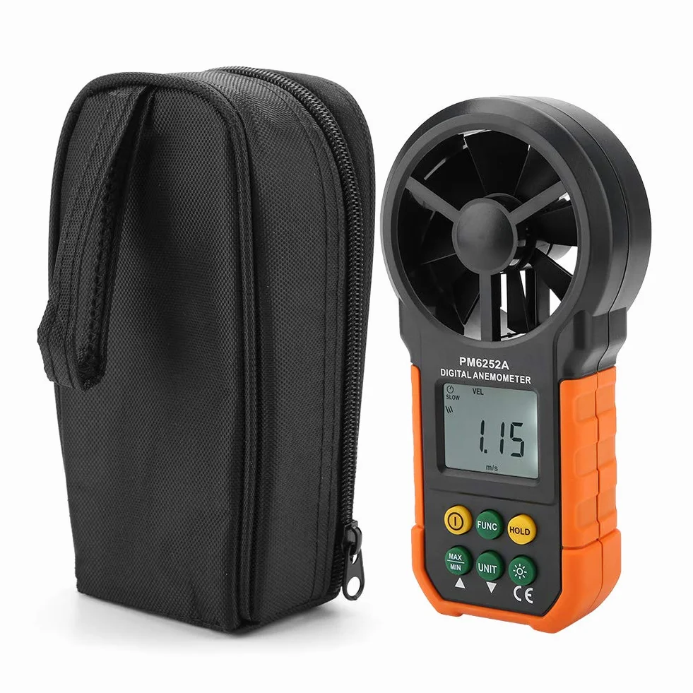 Anemometr Cyfrowy Peakmeter PM6252A Miernik Prędkości Wiatru Przenośny