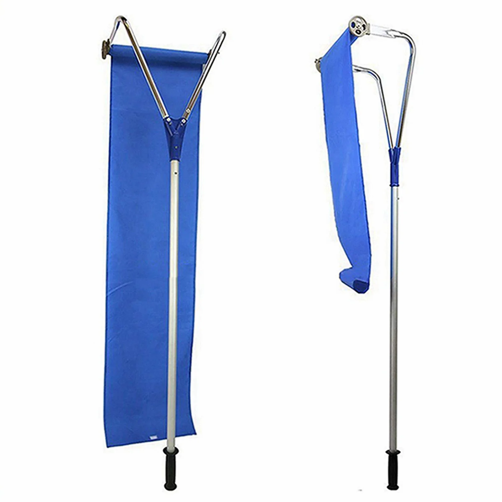 Sufit Łopata do śniegu Rake Oxford Cloth Slide z teleskopowym słupkiem Garden Roof Snow Removal Tool, niebieska