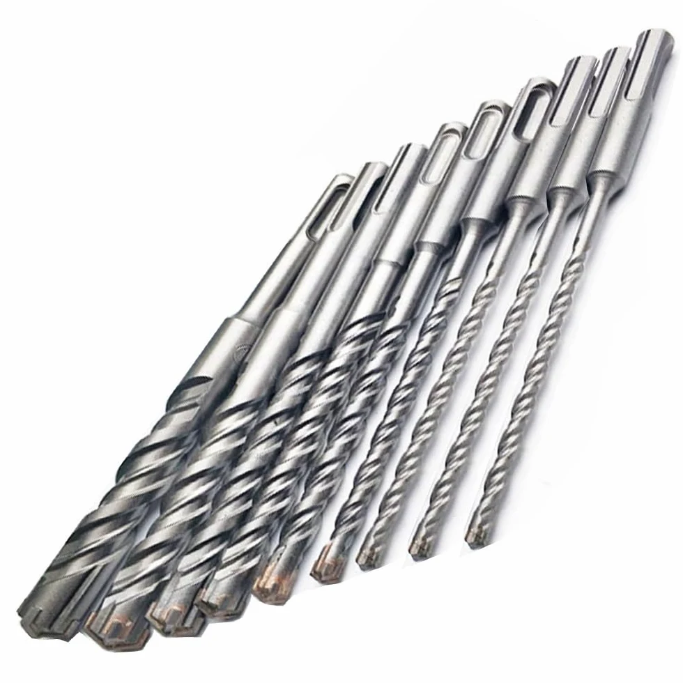Wiertło do betonu 1/2, zestaw wierteł udarowych SDS Plus, bity o długości 160 mm z końcówką krzyżową muru elektrycznego(9pcs)