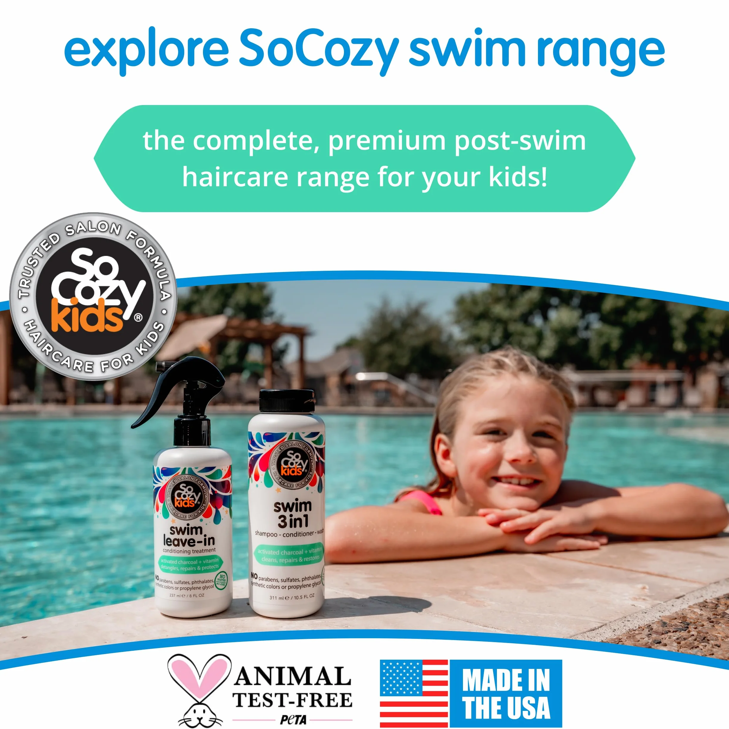 SoCozy Splash Swim Leave-in Treatment + detangler, 8 unce by SoCozy