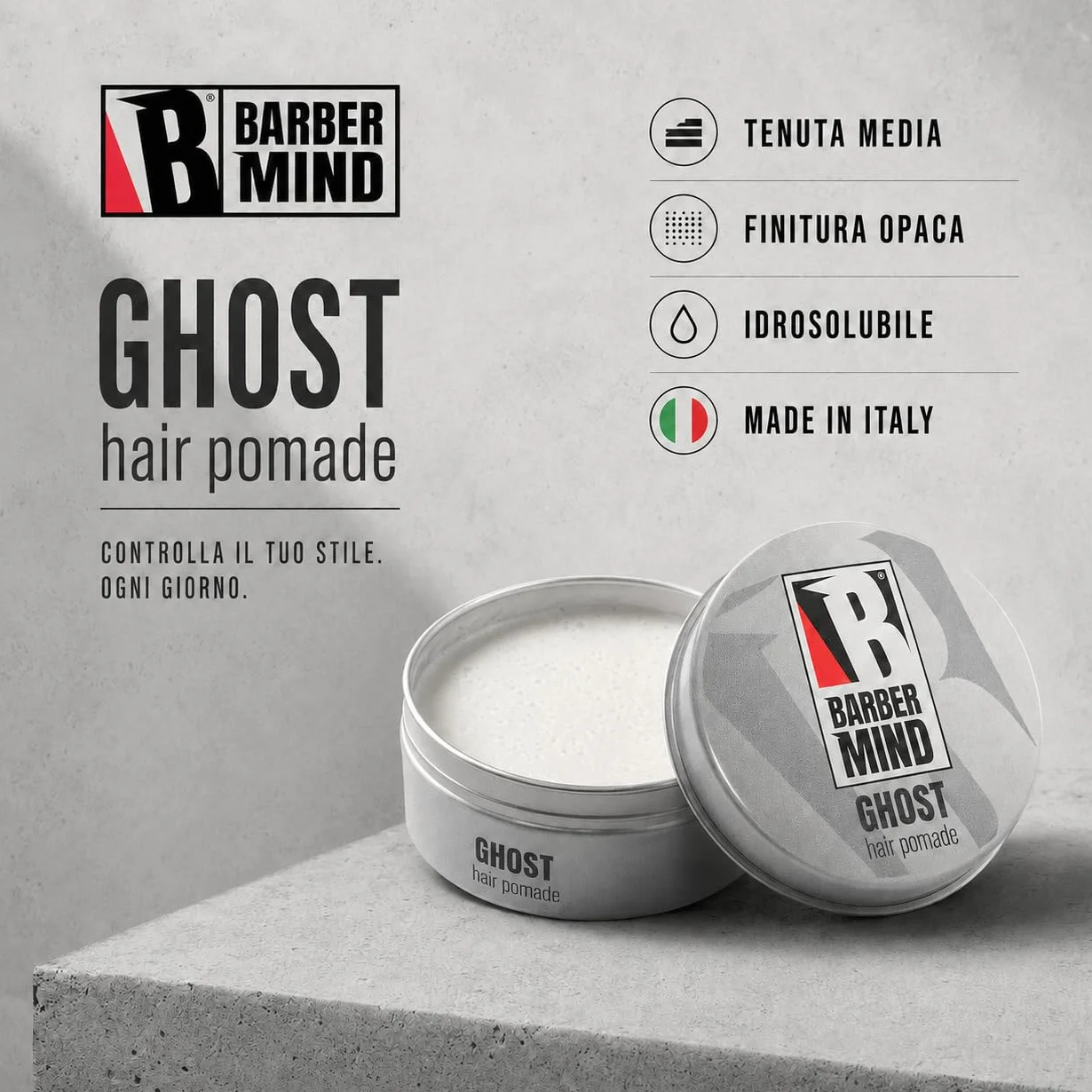 Pomada Cabello Mate Ghost Barber Mind 100ml