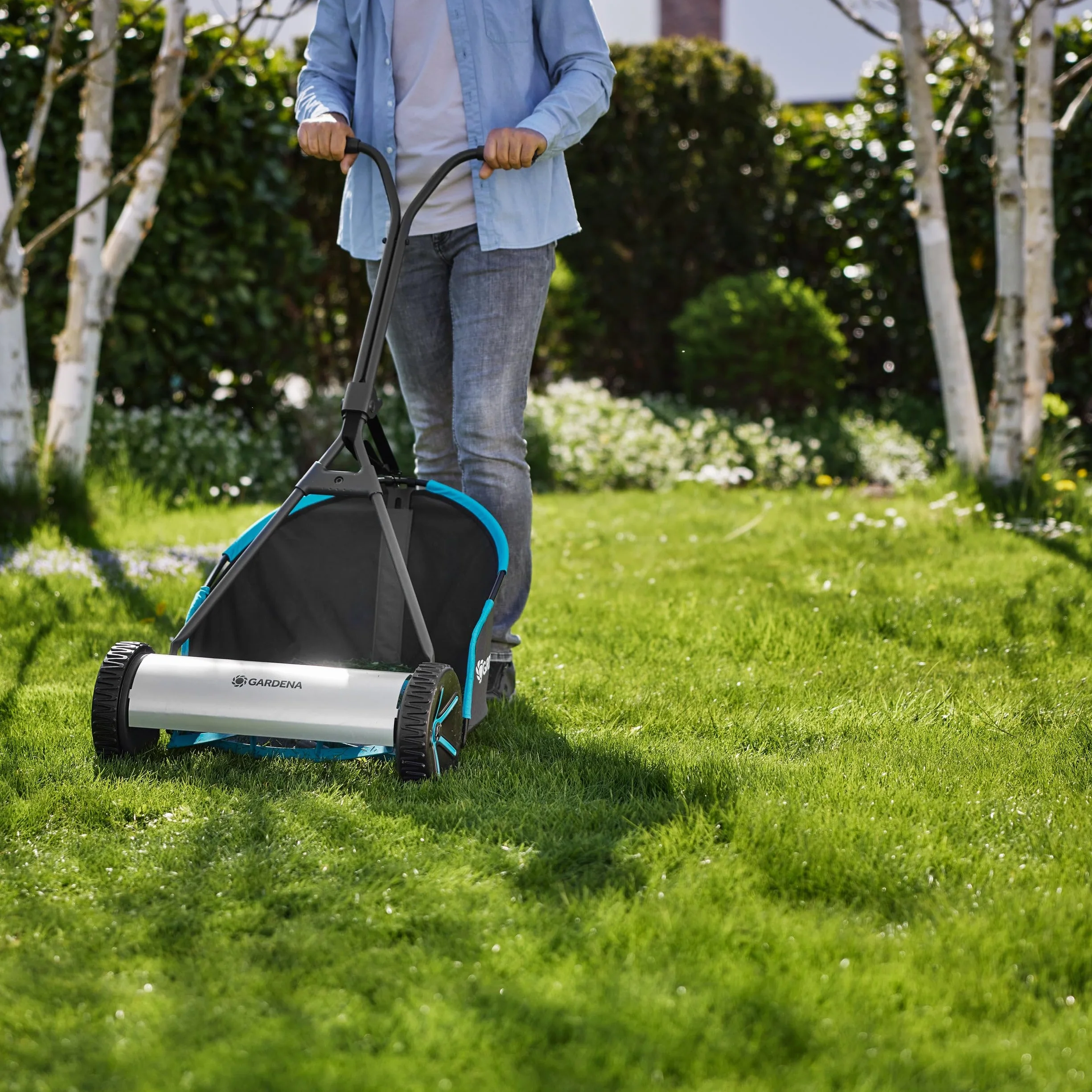 Gardena Ręczna Kosiarka Bębnowa Plus 400, Szerokość Robocza 40 cm, Z Koszem, do 250 m²