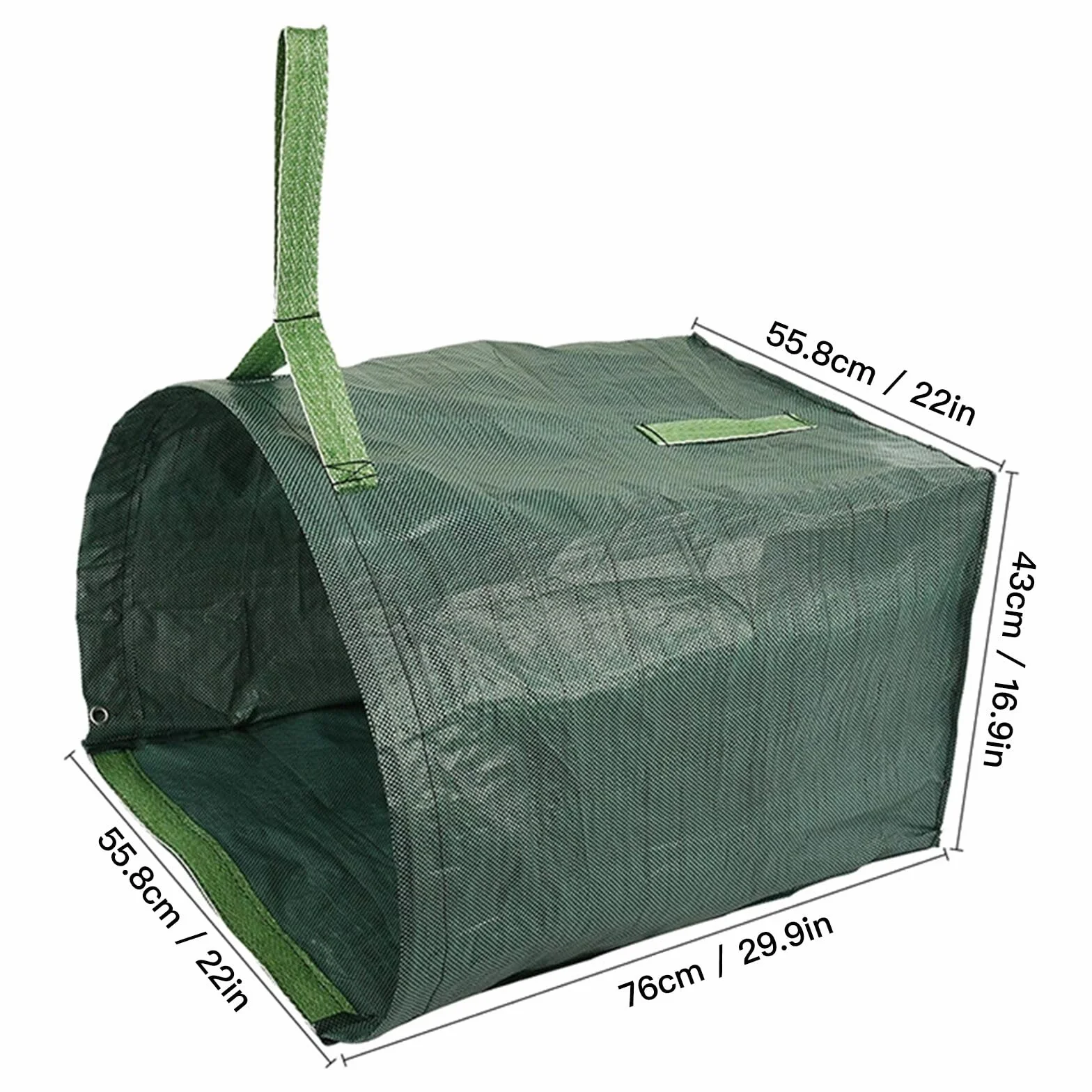 XVZ Worek na odpady ogrodowe z uchwytami, 2 x 200 l, 150 g/m², worki ogrodowe na odpady ogrodowe, worki na liście, liście, liście, liście, składane, stabilne worki na odpady ogrodowe