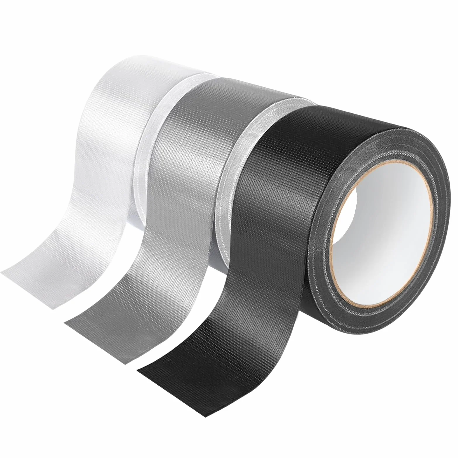 3 rolki taśmy pancernej, 48 mm x 19 m, wodoszczelna taśma naprawcza 230μ, taśma z tkaniny, czarna taśma klejąca do użytku wewnątrz i na zewnątrz, do domu, ogrodu, na plac budowy