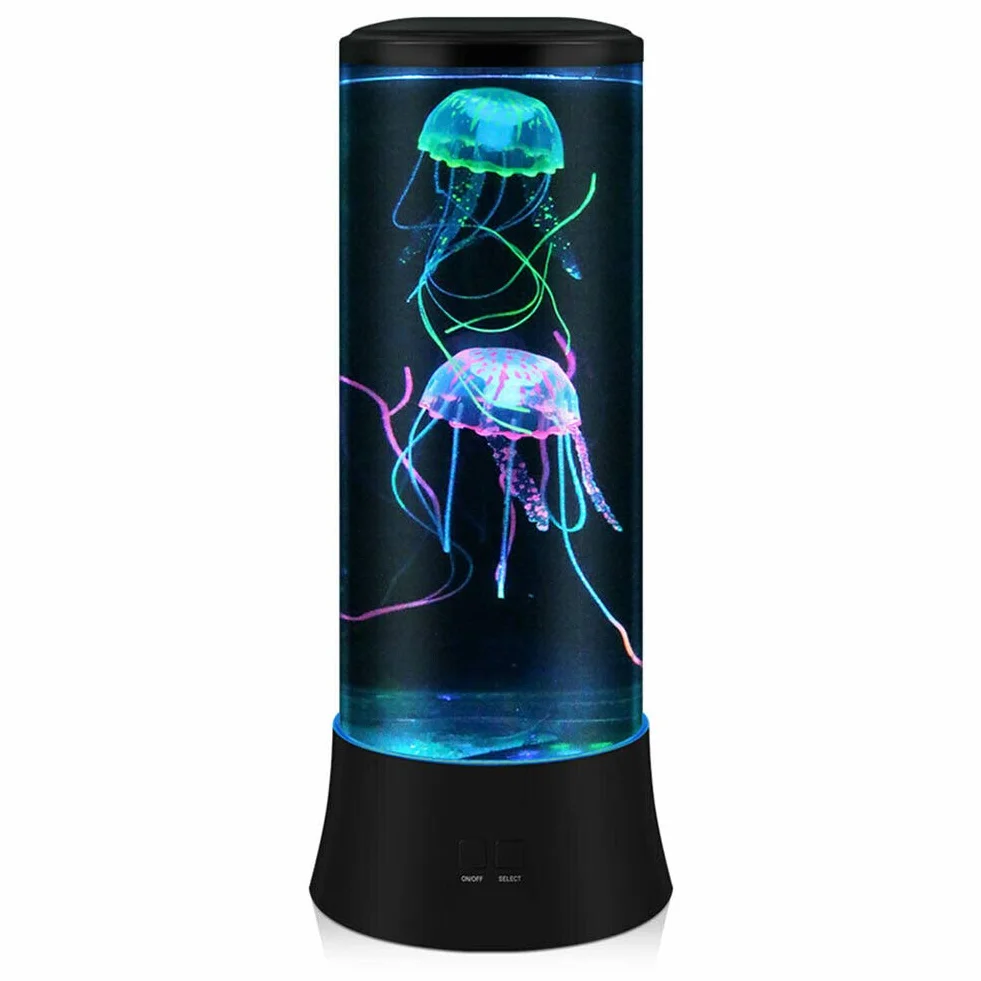 Lampa POYO z meduzami, LED lampa lawendowa z meduzami zmieniającymi kolor, 7 ustawień kolorów, lampa nastrojowa, dekoracja do domu, biura, wspaniały prezent dla dzieci