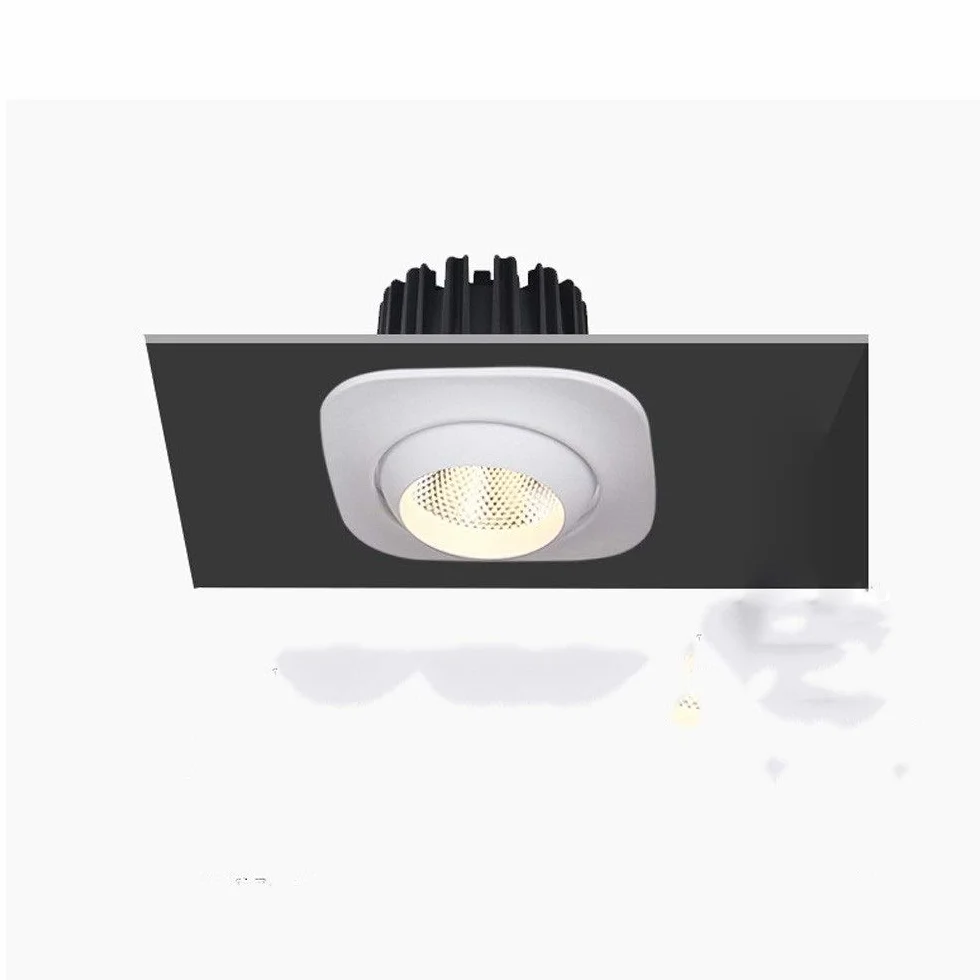Lampy zewnętrzne 8 W obrotowy reflektor sufitowy LED Nordic lampy do zabudowy i regulowanych lamp punktowych komercyjne oświetlenie dekoracyjne lampa panelowa energooszczędne oświetlenie wewnętrzne