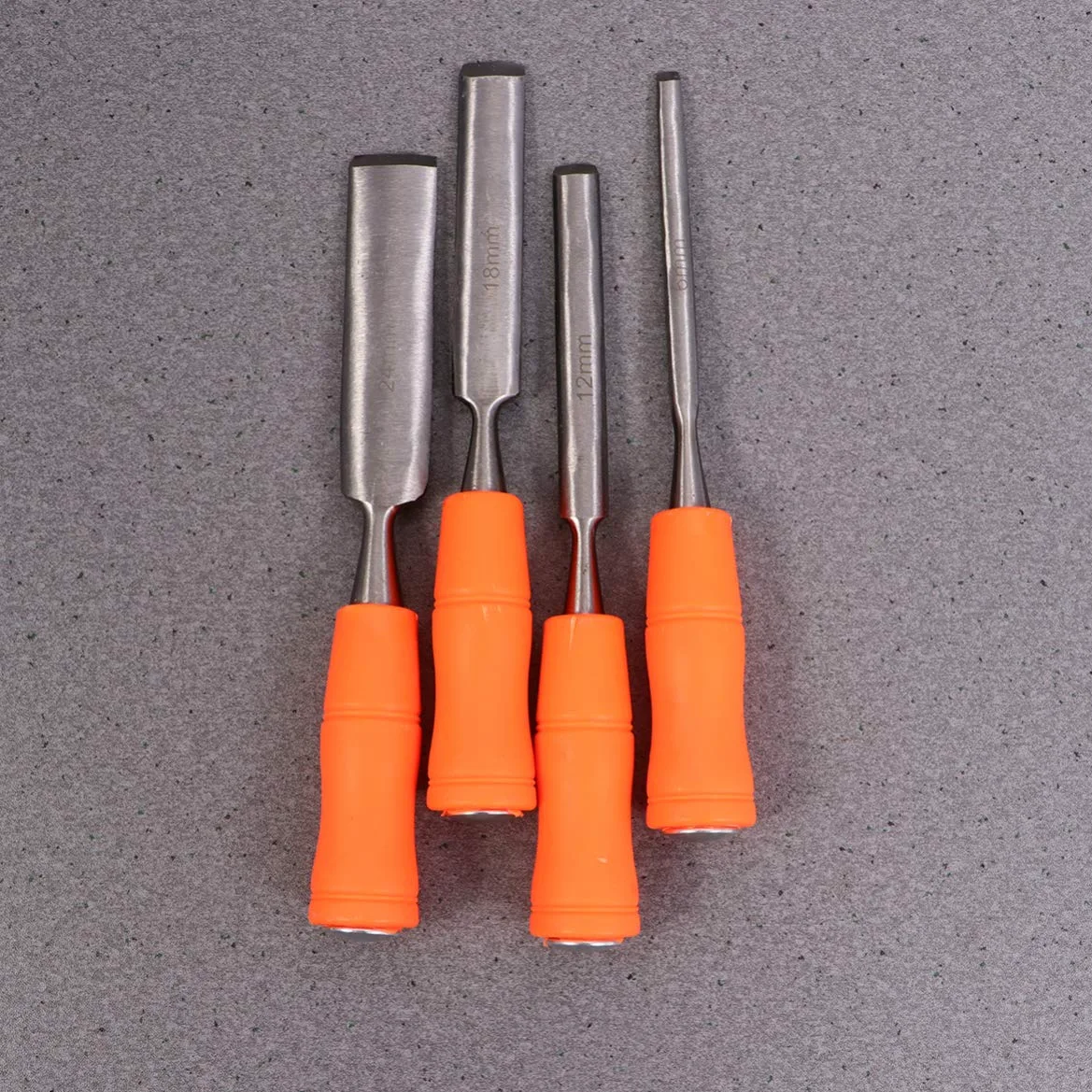 4-częściowy zestaw dłut do drewna, profesjonalne dłuta do drewna do stolarki, rzeźbienia (dłuta z otworem zewnętrznym 6 mm, 12 mm, 18 mm i 24 mm)