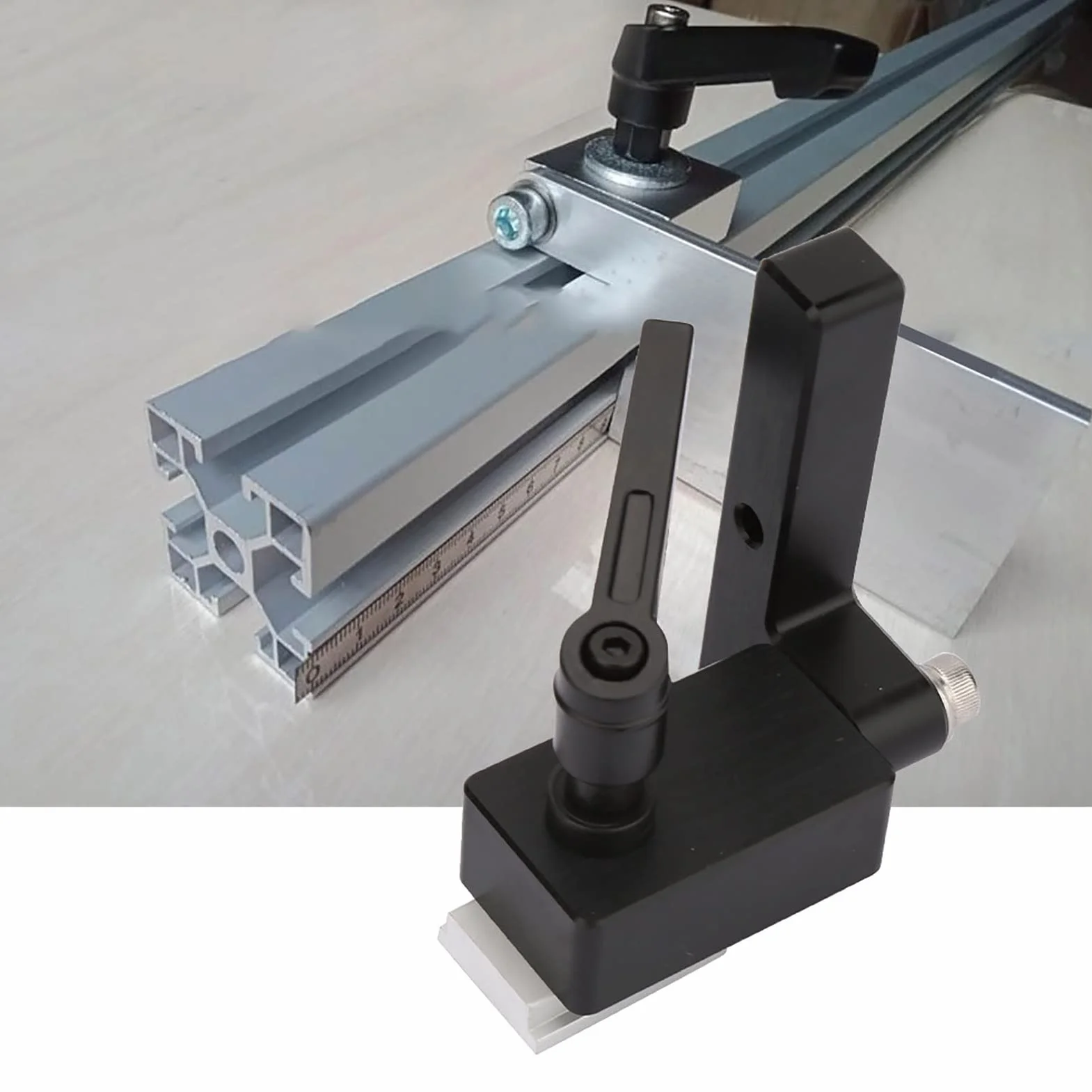 30mm Gehrungsbahn Stop Holzbearbeitung Chute Limiter Aluminiumlegierung Genaue T-Track Holzarbeit DIY Handwerkzeuge(#1)