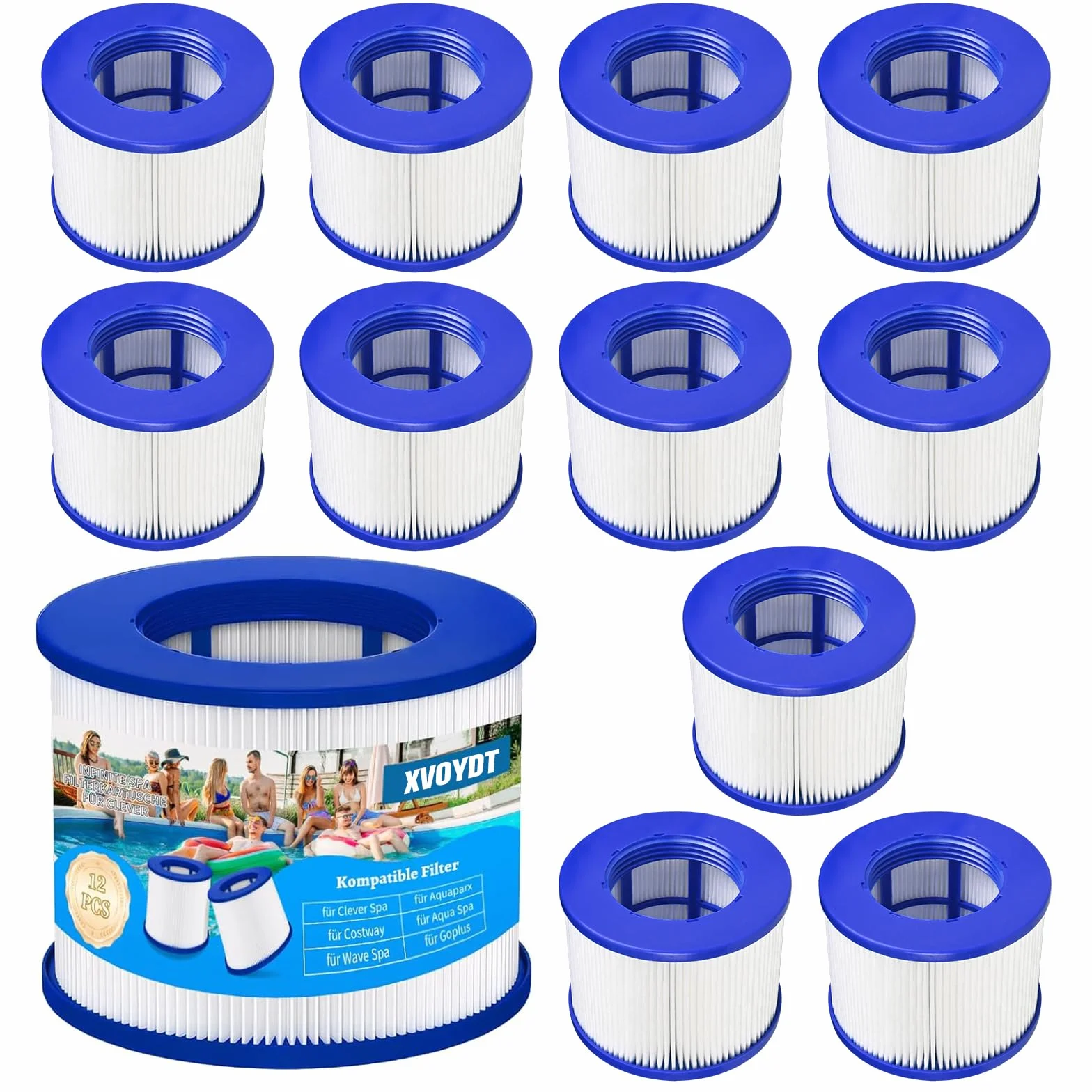 Clever Spa wkład z gwintem śrubowym 75 x 100 mm, wysokość 75 mm, 12 sztuk