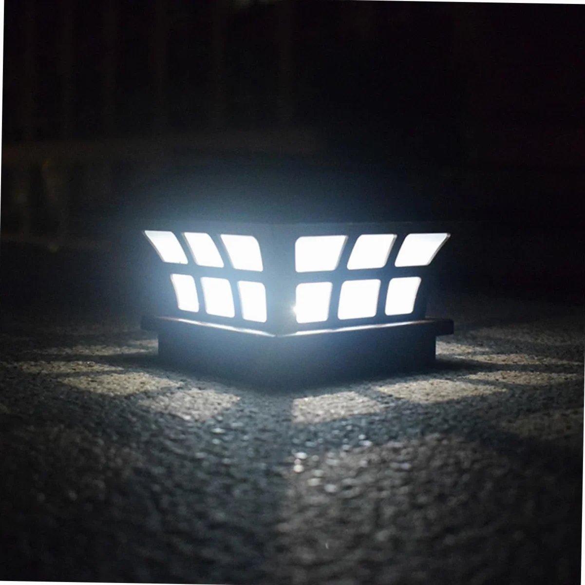 3 szt. Dekoracyjne lampy solarne na słupki ogrodzeniowe, latarnie ogrodowe, czapki solarne, czapki solarne na słupki ogrodzeniowe, oświetlenie krajobrazowe, lampy ogrodowe, lampy filarowe, lampy solar