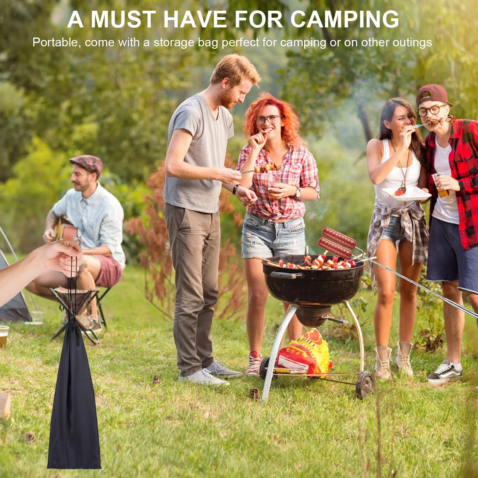Wysuwane patyczki do pieczenia ptasie mleczko 30,5-81cm ze stali nierdzewnej do grillowania campfire