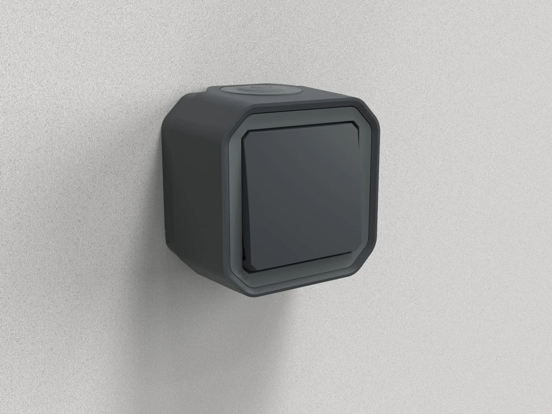 LEGRAND przełącznik wodoodporny Plexo 10AX 250V~ IP55 IK08 - antracytowy