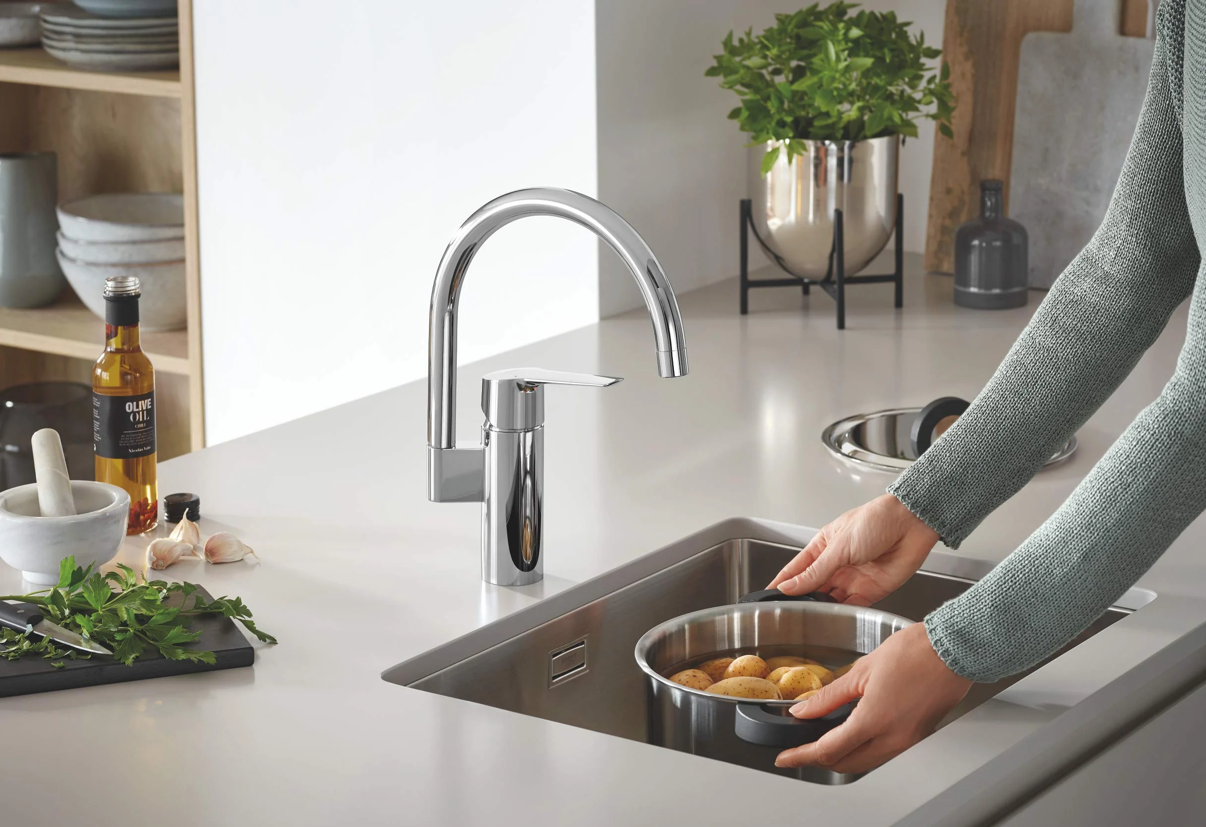 GROHE Start, jednouchwytowa bateria kuchenna, chromowana, 30469000 (import niemiecki)