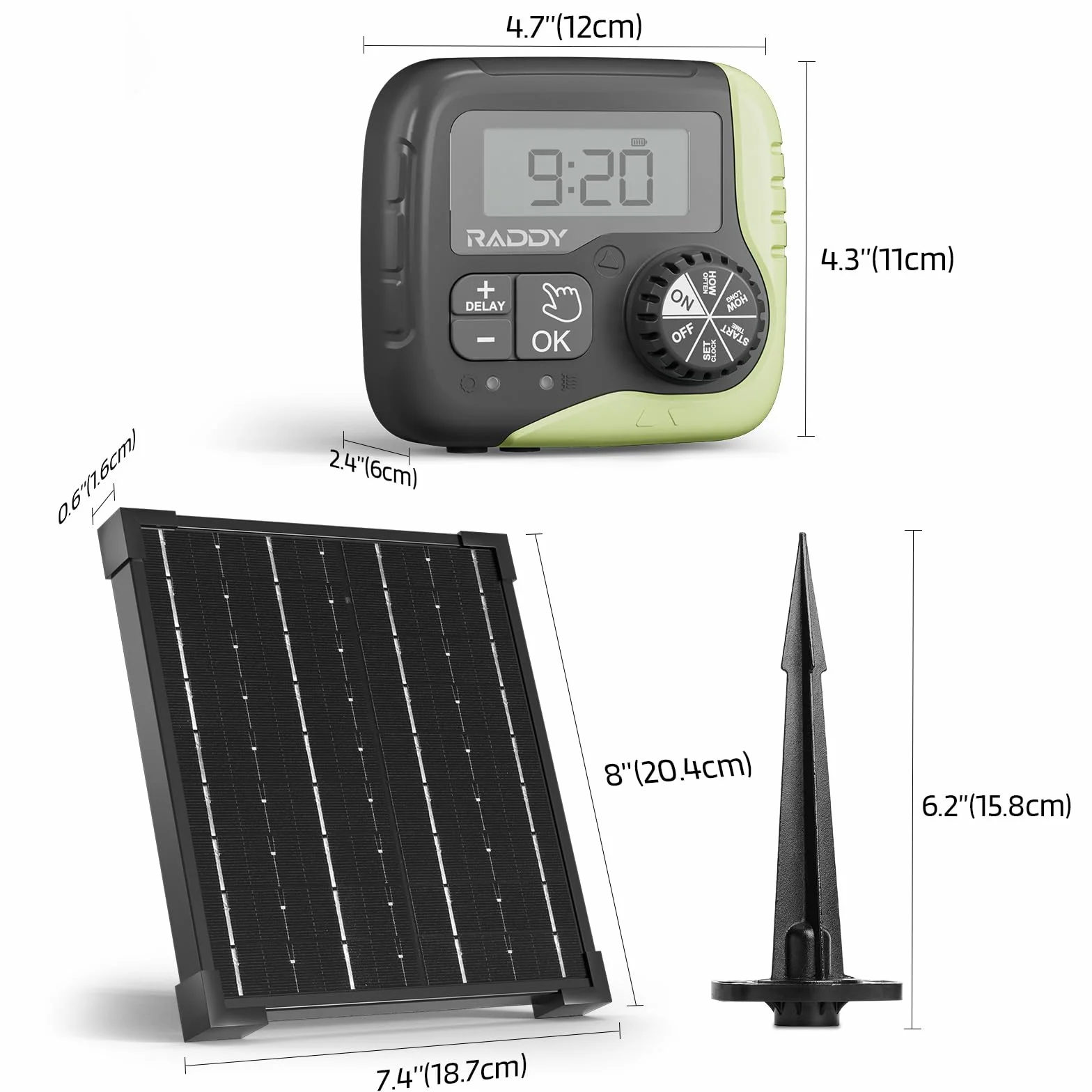 Raddy WS-1 Zestaw do nawadniania kropelkowego 5 W zasilany energią słoneczną automatyczny system nawadniania zegar wodny DIY