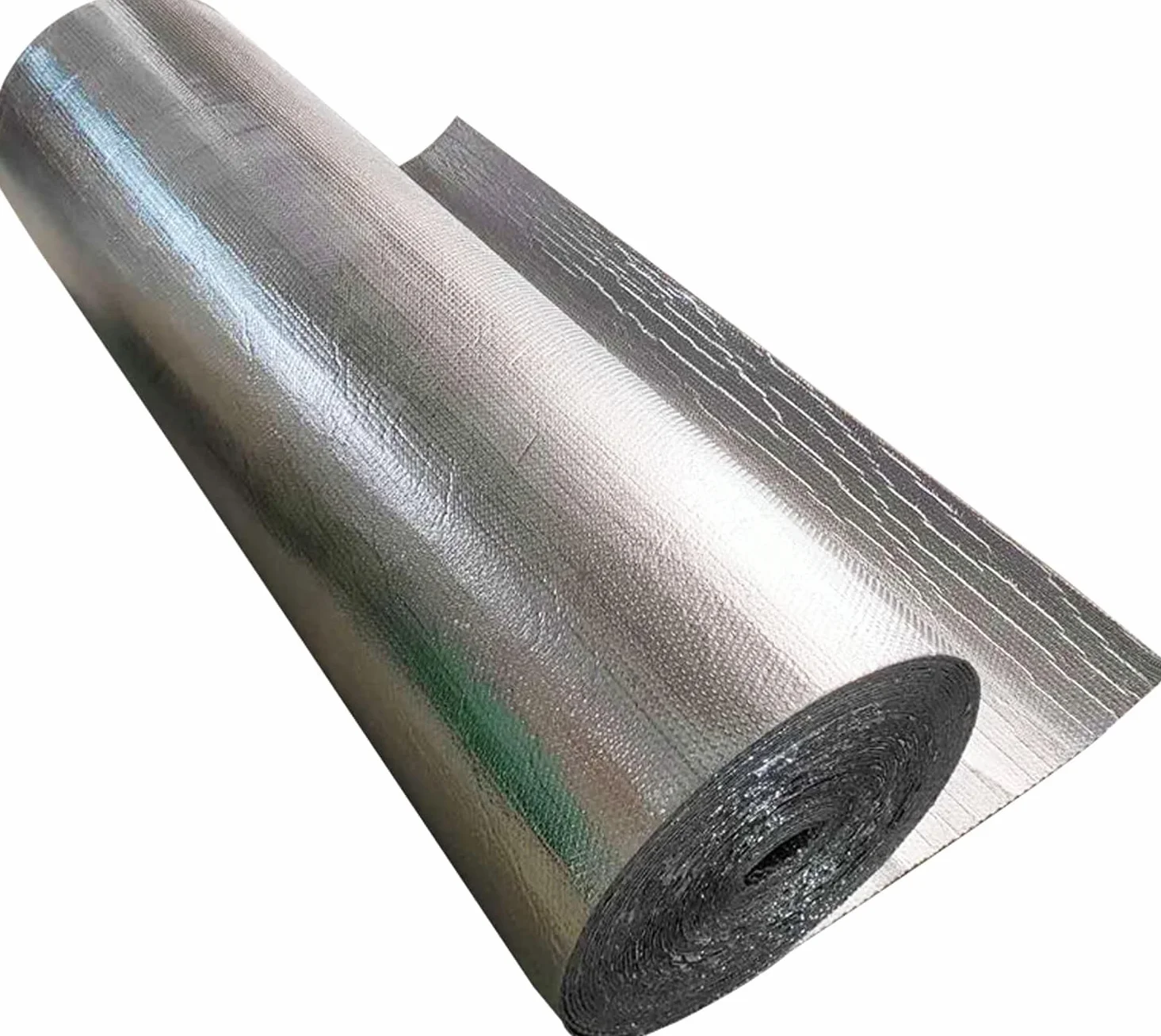 Folia izolacyjna, samoprzylepna dwuwarstwowa aluminiowa folia bąbelkowa w rolkach izolacyjnych na poddasze, podłogi(1x10m/3.2x32.8ft)