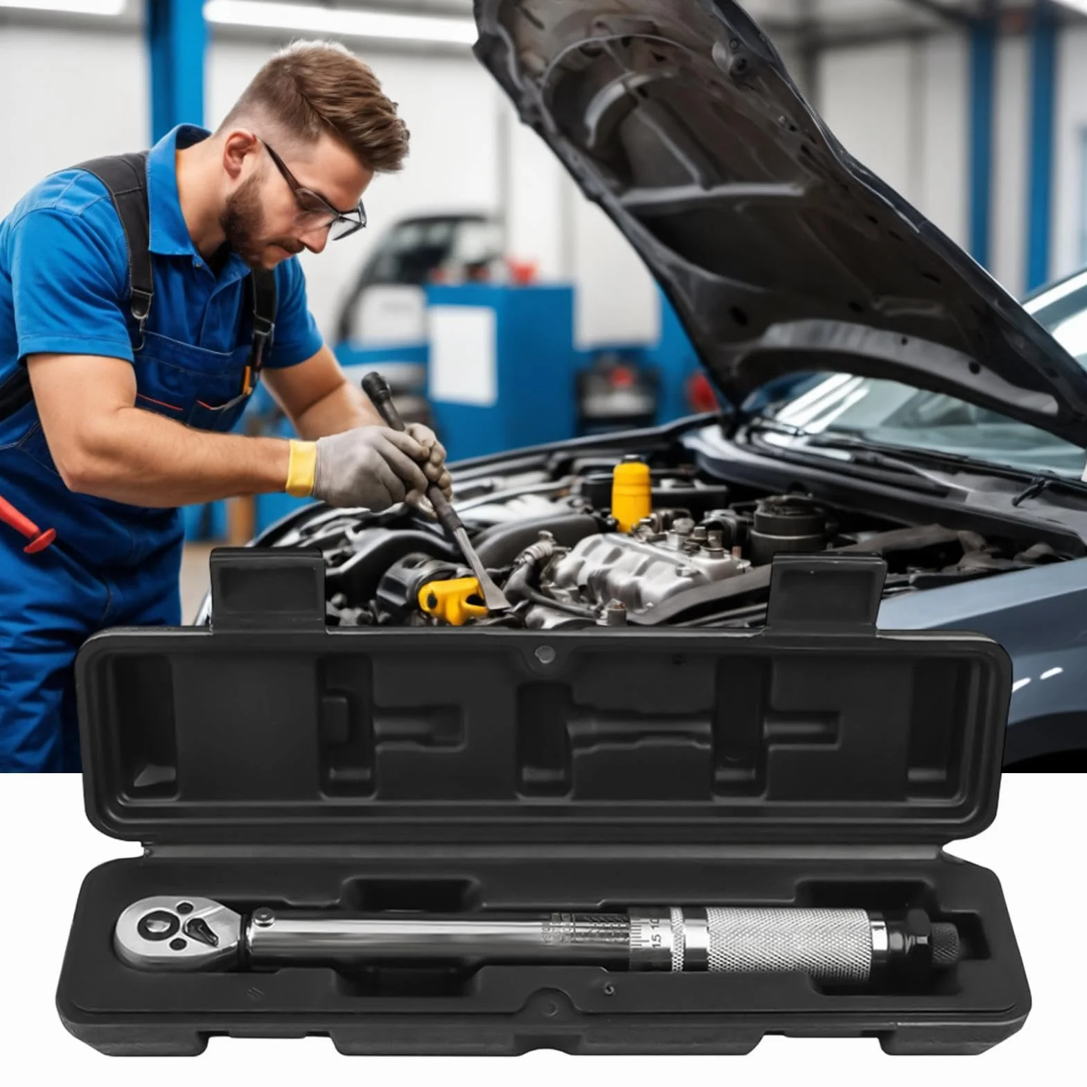 Klucz dynamometryczny grzechotkowy 20-230 Nm 72-Zębowa Grzechotka | Przenośny klucz dynamometryczny do domu, przemysłu, biura, warsztatu, na zewnątrz, do samochodów, rowerów,