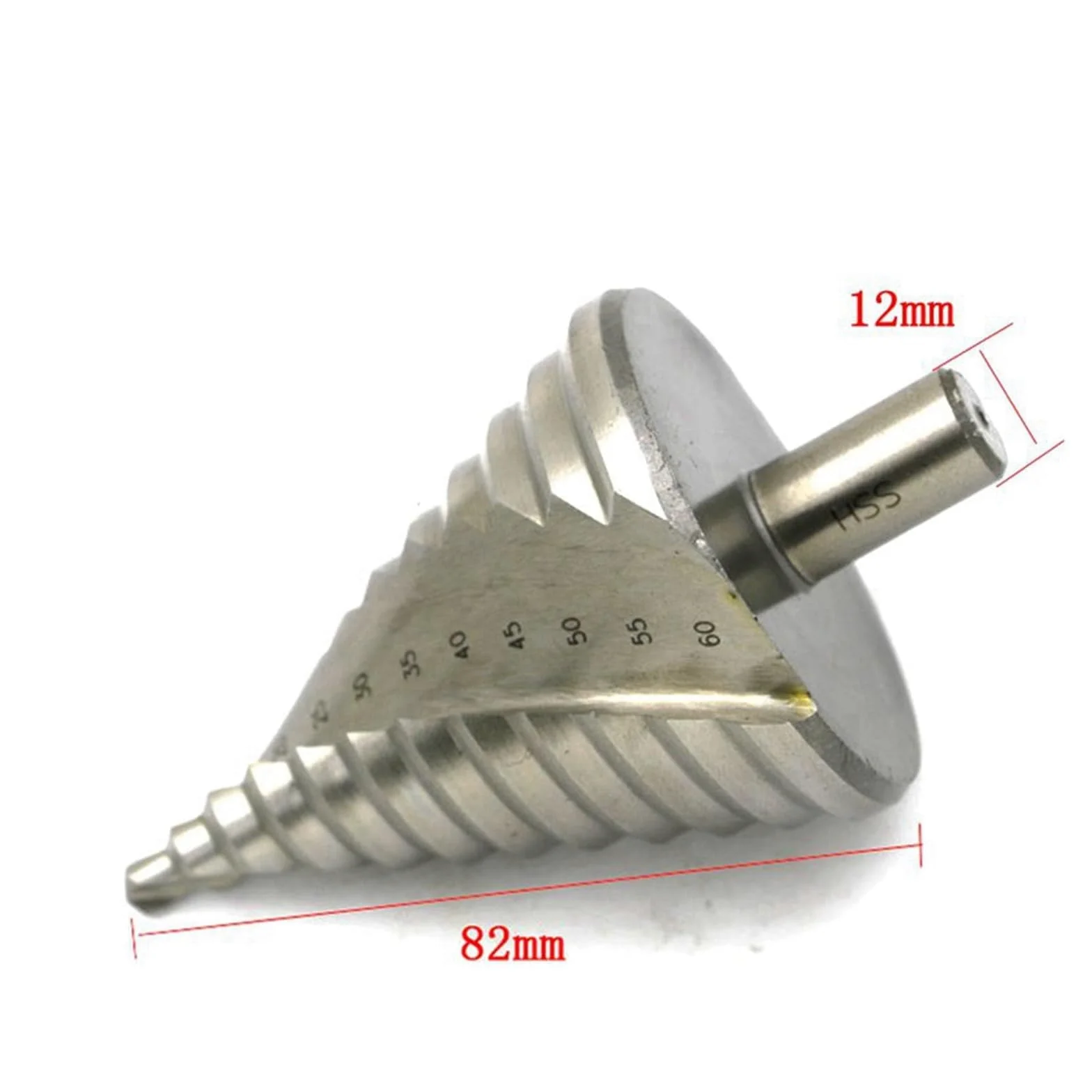 Zestaw wierteł stożkowych stopniowych 5-35 mm 6-60 HSS do wiercenia w drewnie i metalu | Frez z rowkowanymi krawędziami, stopniowany rdzeń, chwyt trójkątny, do użytku z wieloma materiałami