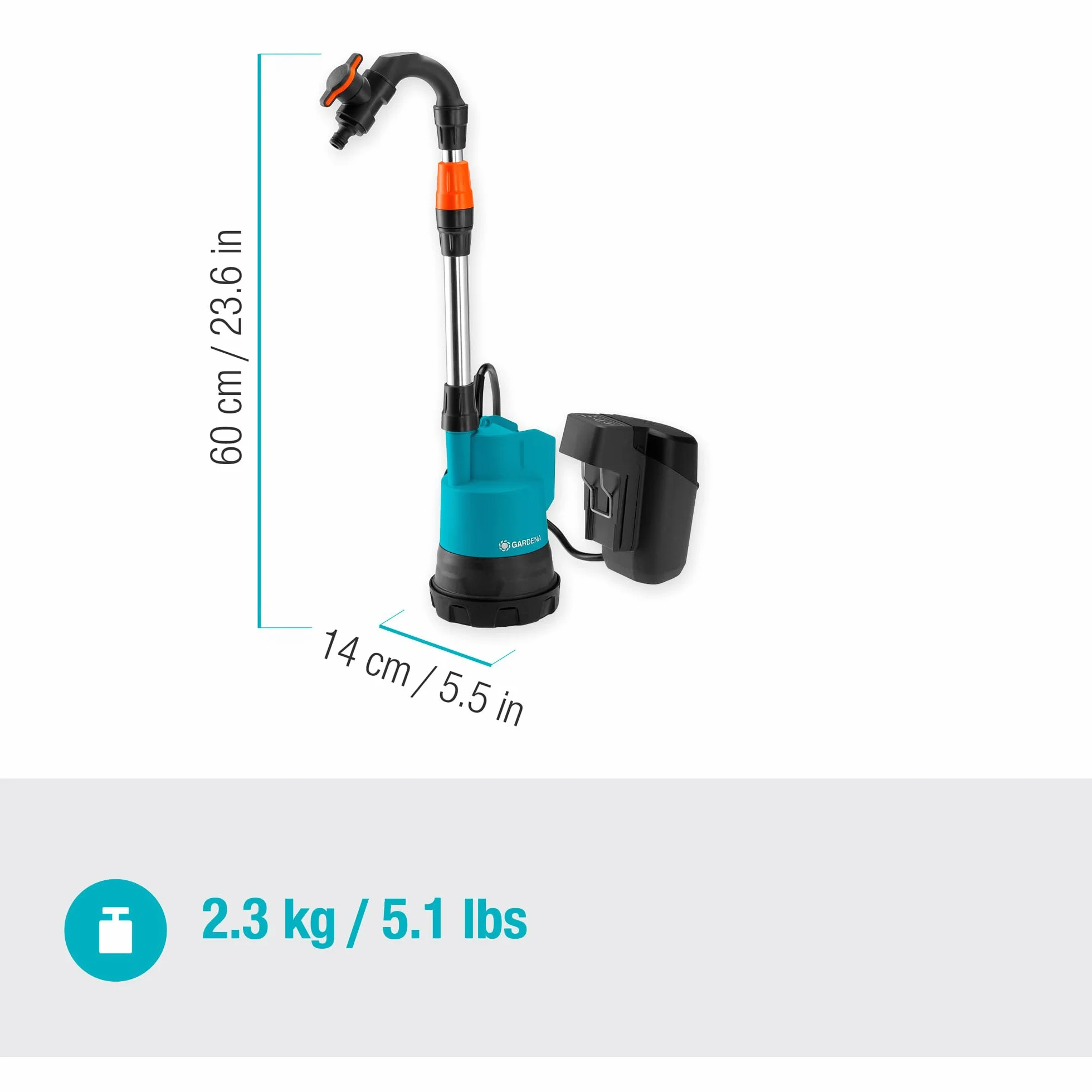 Gardena 14602-66 pompa do beczki deszczowej