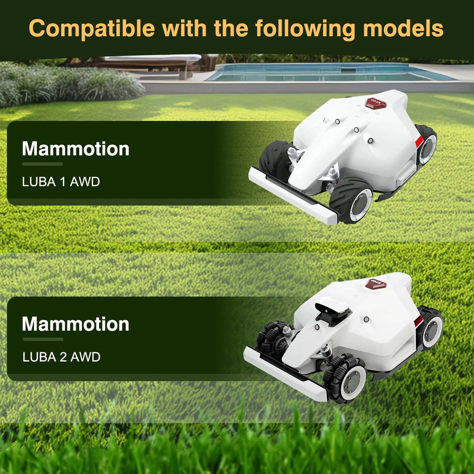Talerze i noże zamienne kompatybilne z Mammotion LUBA 1 AWD i LUBA 2 AWD, tarcza do robota koszącego