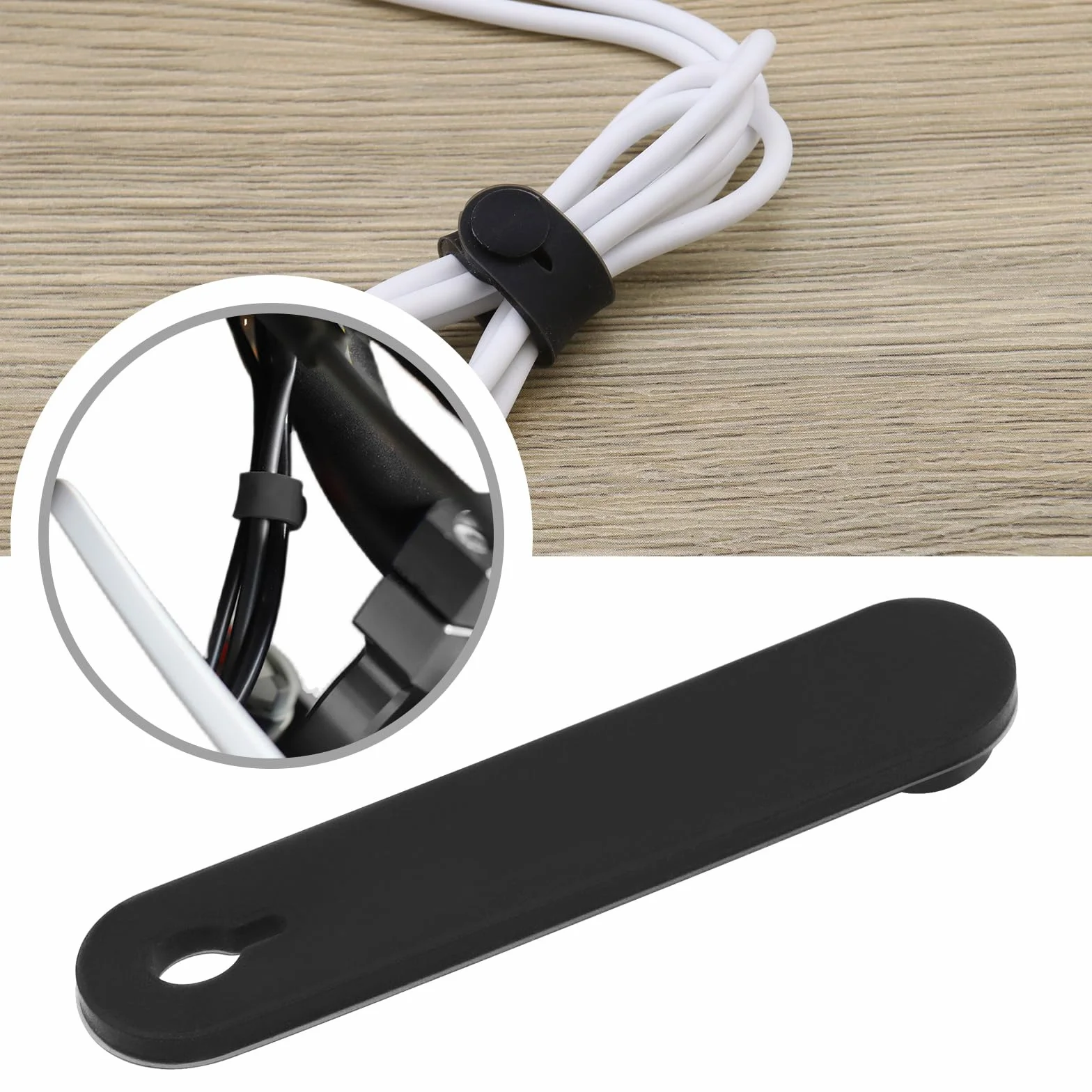 Create idea 12 sztuk gumowych opasek kablowych do organizowania kabli do motocykla samochodowego mechanicznego produktu ładowarka do domu kabel 57 x 12 mm czarny