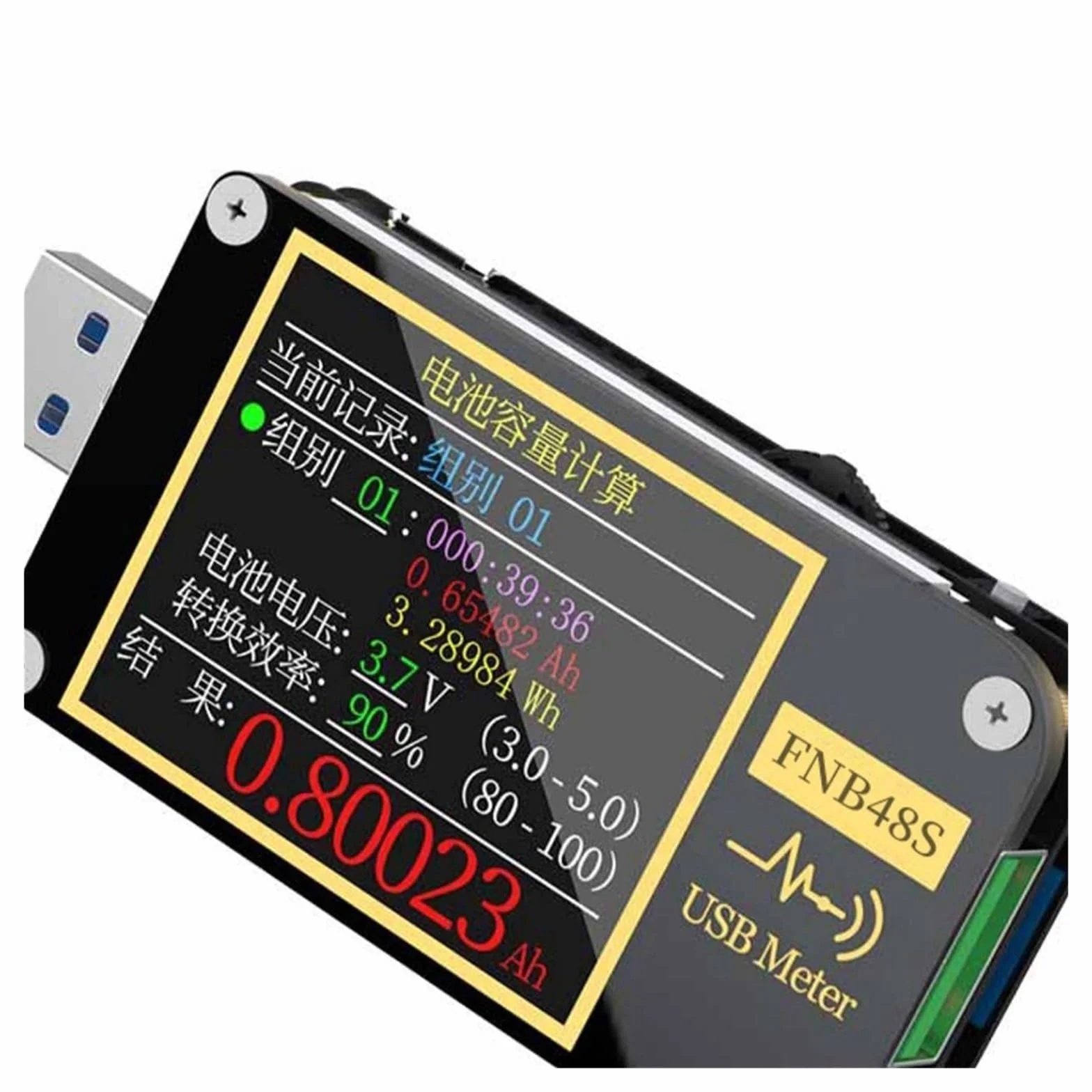 Tester USB,Tester kabla USB, FNB48S Tester Napięcia Pojemnościowego USB Miernik Prądu Monitor Analizator Wykrywania Mocy Narzędzia Testowe Z do sprawdzania pojemności, czyszczenia pojemności