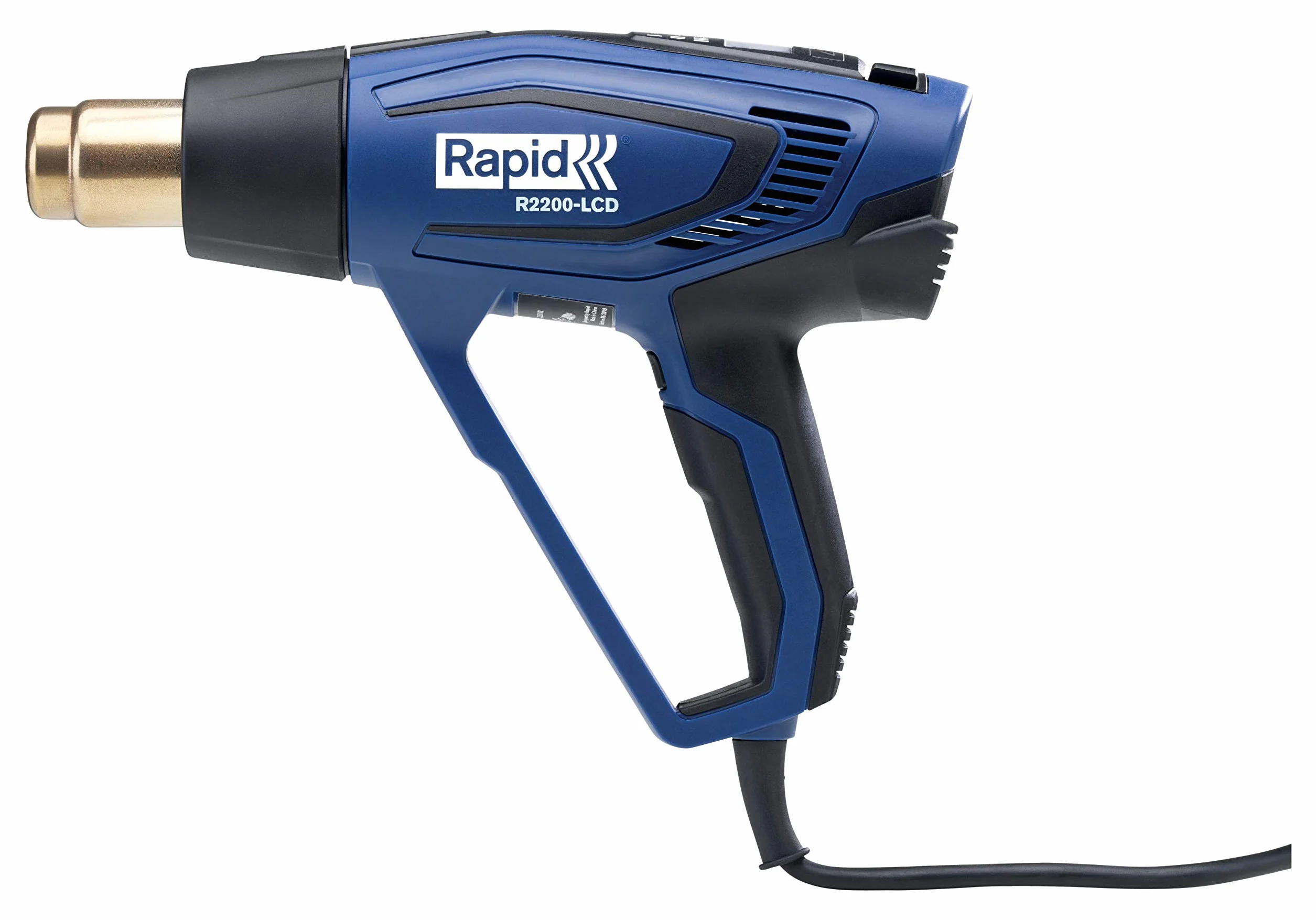 Rapid Pistolet na gorące powietrze R2200-LCD, suszarka na gorące powietrze w walizce, 2200 W, wyświetlacz LCD, 50-650°C, 250-500 l/min