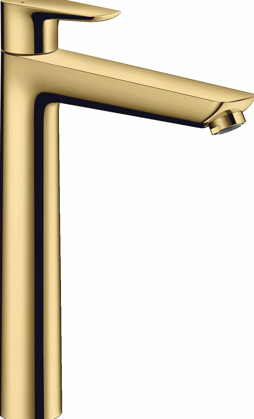 hansgrohe Kran Talis E (armatura z wylewką, wysokość 240 mm), jednouchwytowa bateria umywalkowa bez zestawu odpływowego, polerowany Gold Optic
