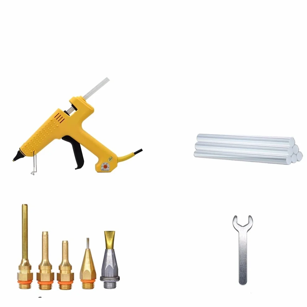 Profesjonalny Pistolet Do Klejenia Na Gorąco O Mocy 250 W Z Regulacją Temperatury O Dużej Mocy Zestaw Pistoletów Silikonowych Za Pomocą Kleju W Sztyfcie 11 MM 2.0 MM Miedziana Dysza Szybkie Nagrzewani