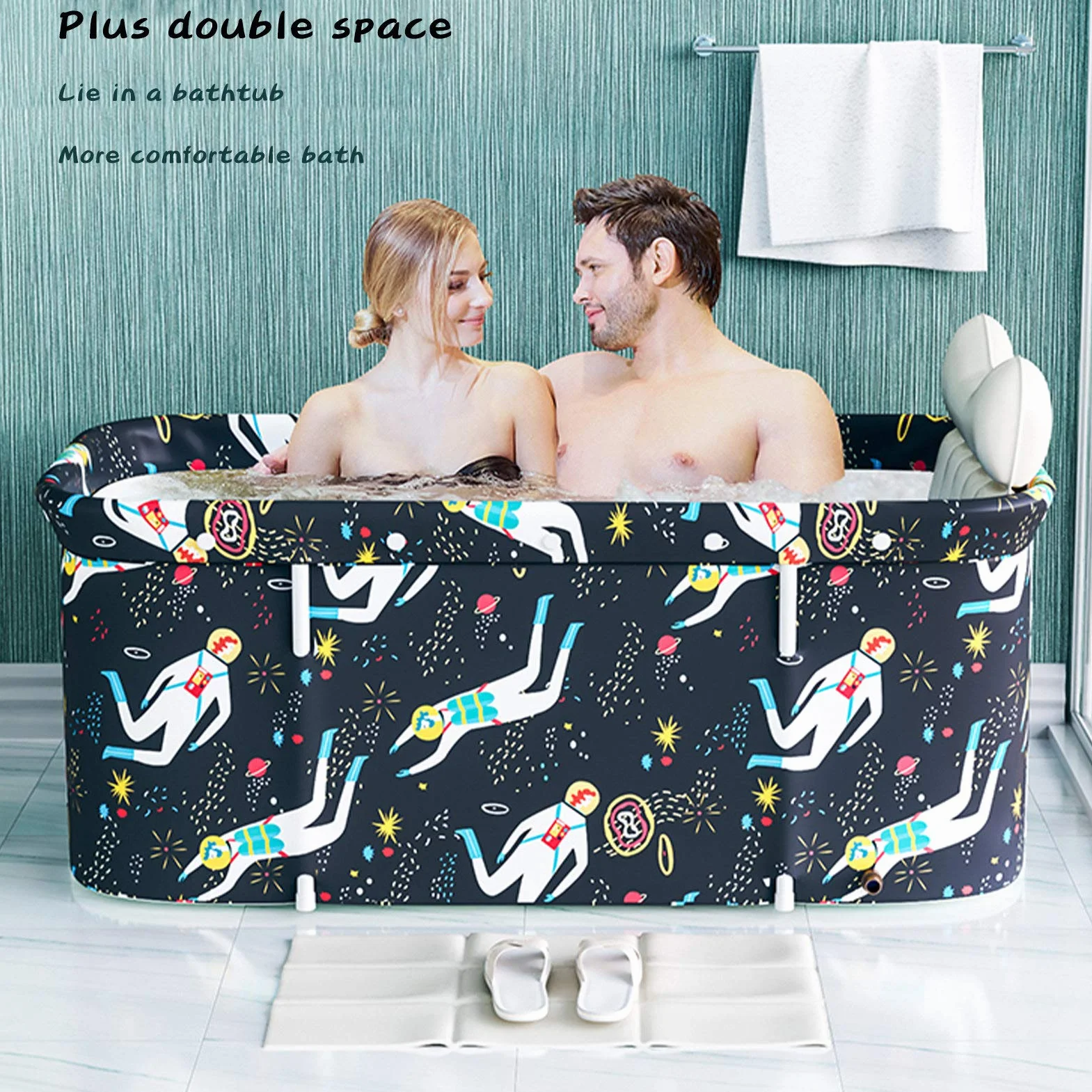 Mobilna wanna, składana, przenośna, dla dorosłych, przenośna, studencka, rodzinna, przenośna, wanna spa, do prysznica, gorąca kąpiel
