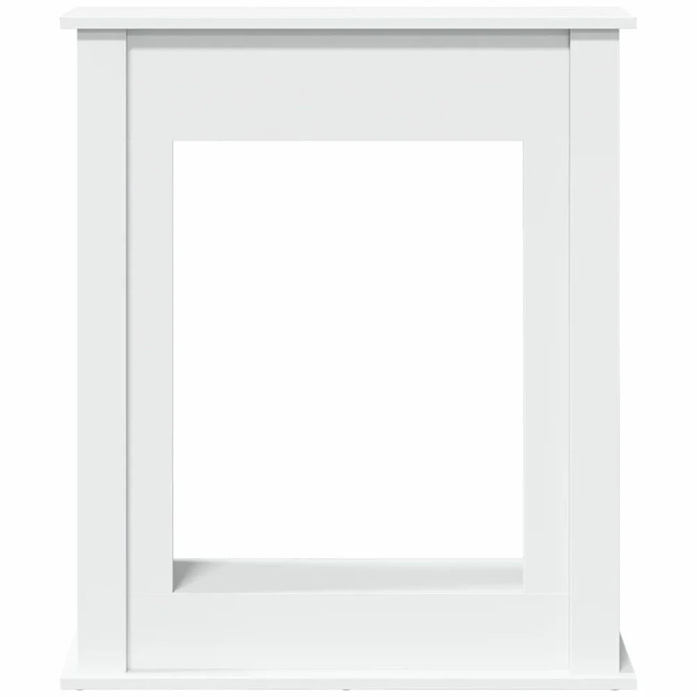 vidaXL Obudowa kominka, biała, 75x20x87,5 cm, materiał drewnopochodny, obudowy kominków, rama kominka, zabudowa kominka, kominek, gzyms do kominka