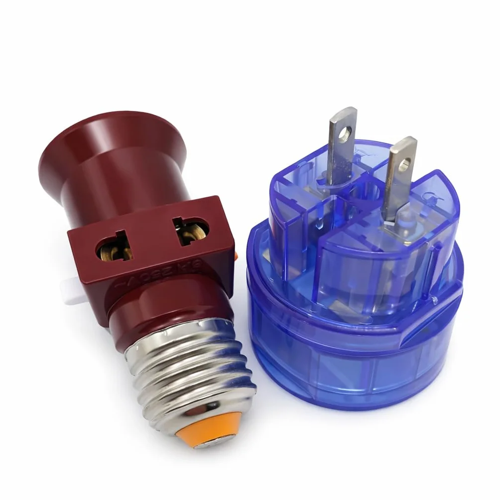MarketKingStore oprawka do lampy, tworzywo sztuczne, oprawa z nakrętką E27 z przełącznikiem 6 A [klasa energetyczna A]