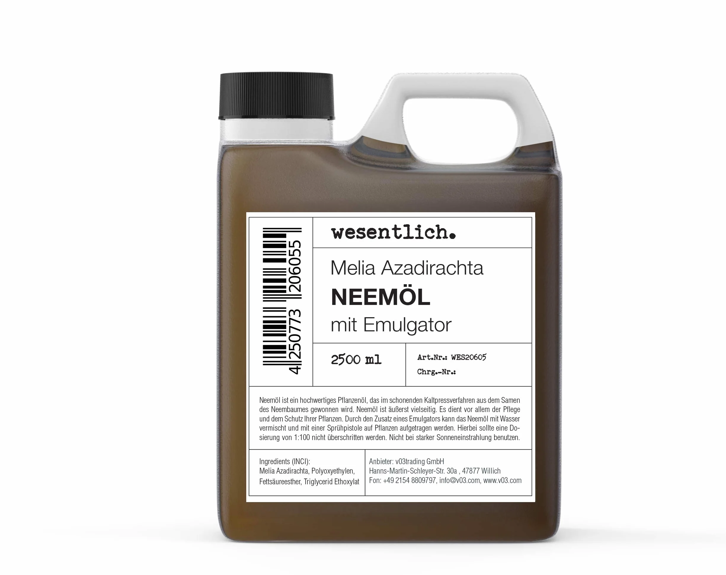 Olej neem z emulgatorem 2500ml wesentlich