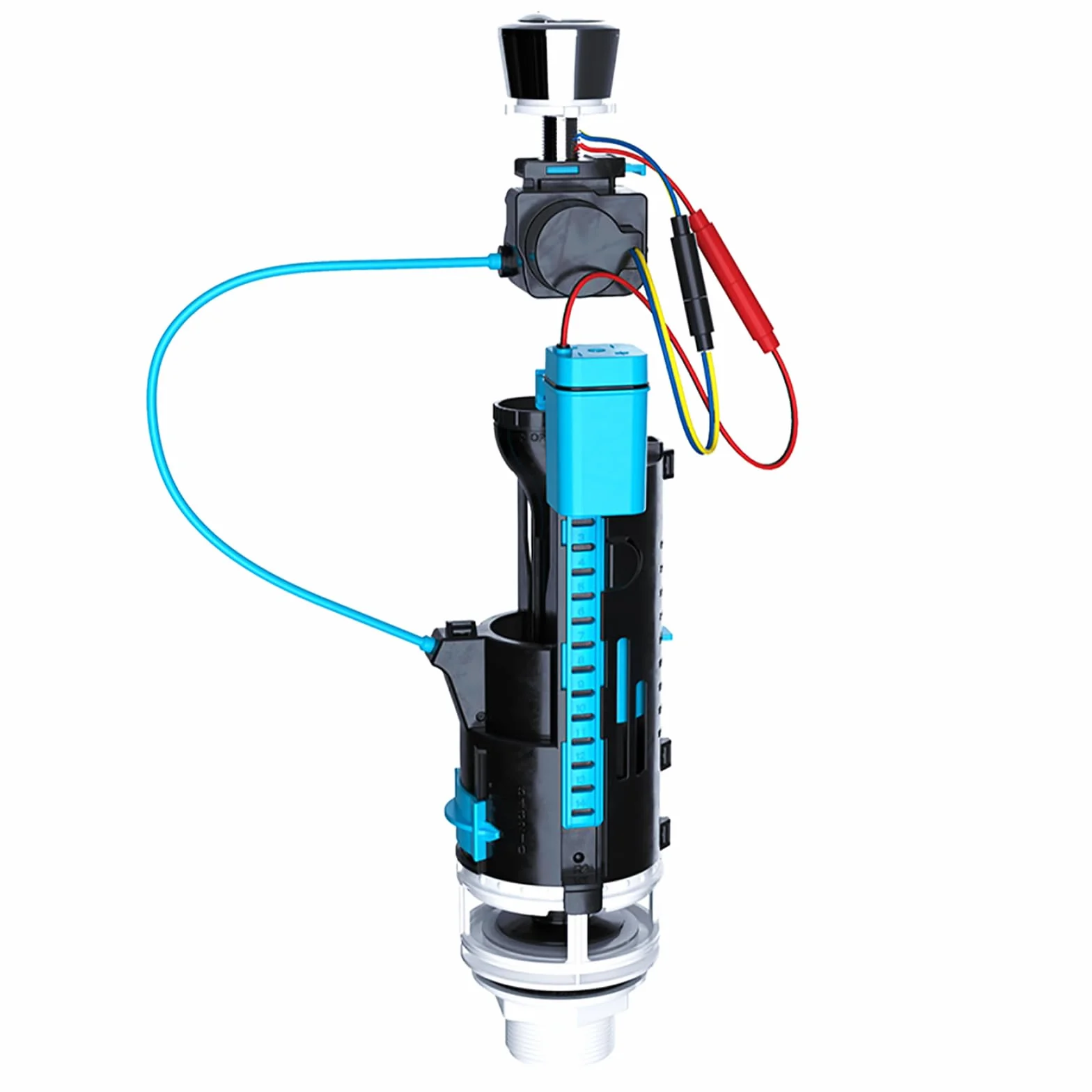SPARES2GO Uniwersalny automatyczny zawór spłukujący do toalety 3.8 cm 5.1 cm bezdotykowy zbiornik WC podwójny automatyczny czujnik zestaw przycisków
