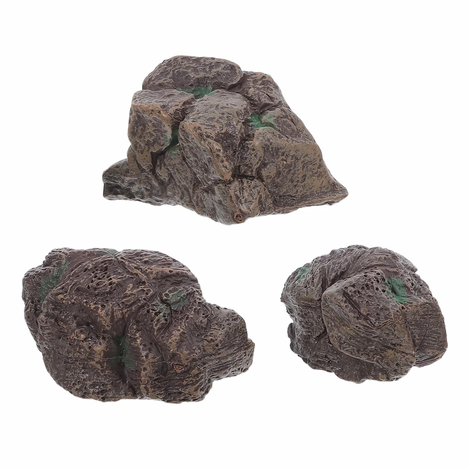 Symulacja kamiennych posągów skalnych 3 szt. do miniaturowej kolei, stołu z piaskiem, krajobrazu